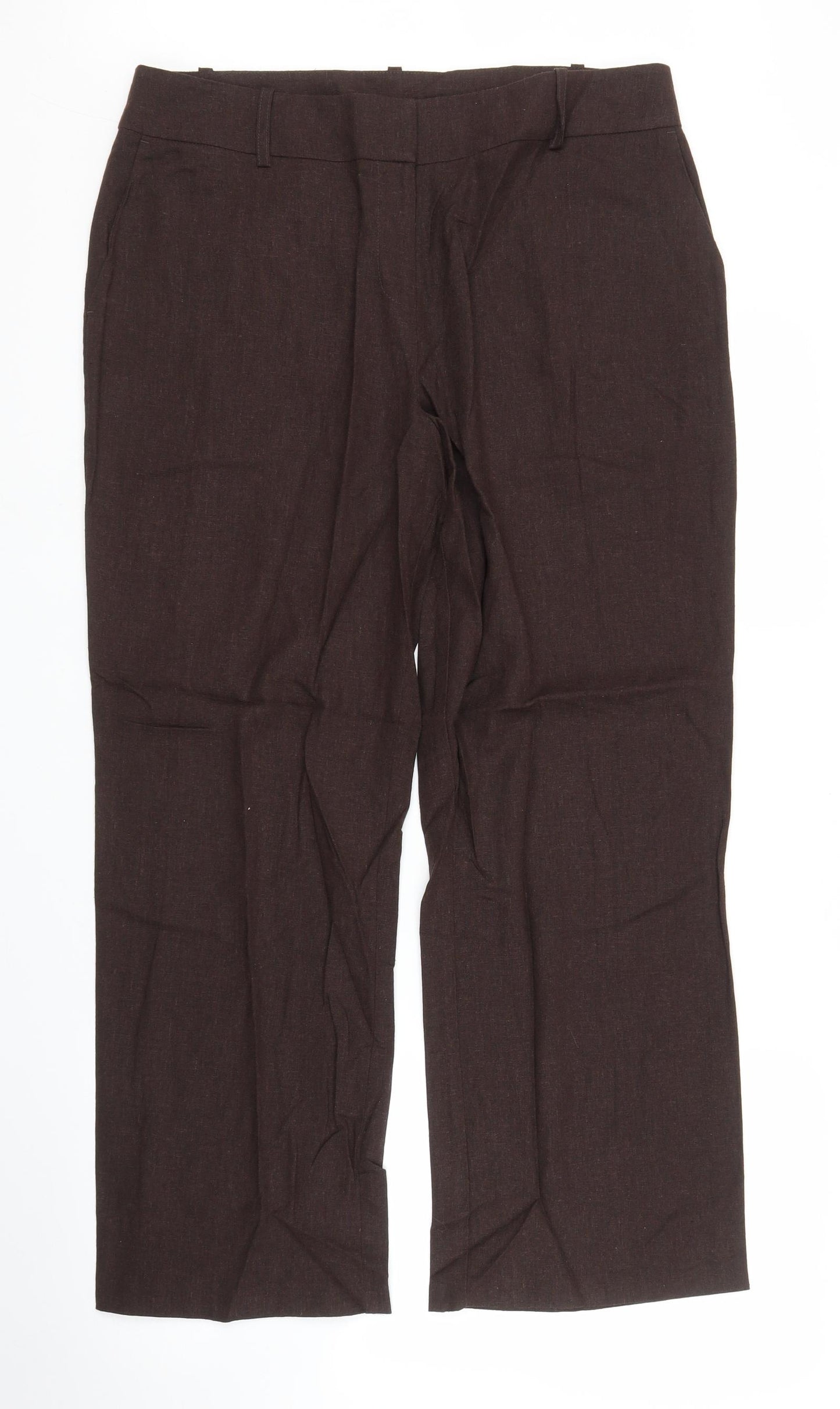 BHS Womens Brown   Trousers  Size 16 L27 in