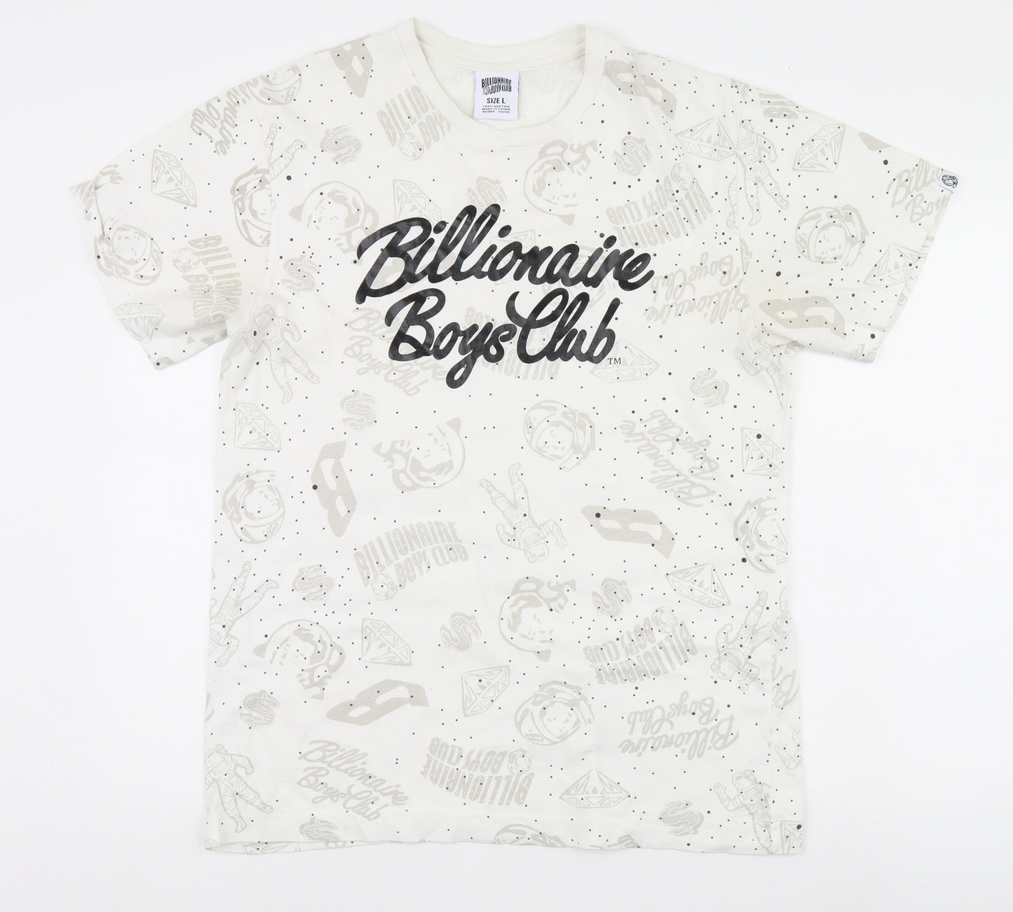 Billionaire Boys Club Mens White    T-Shirt Size L