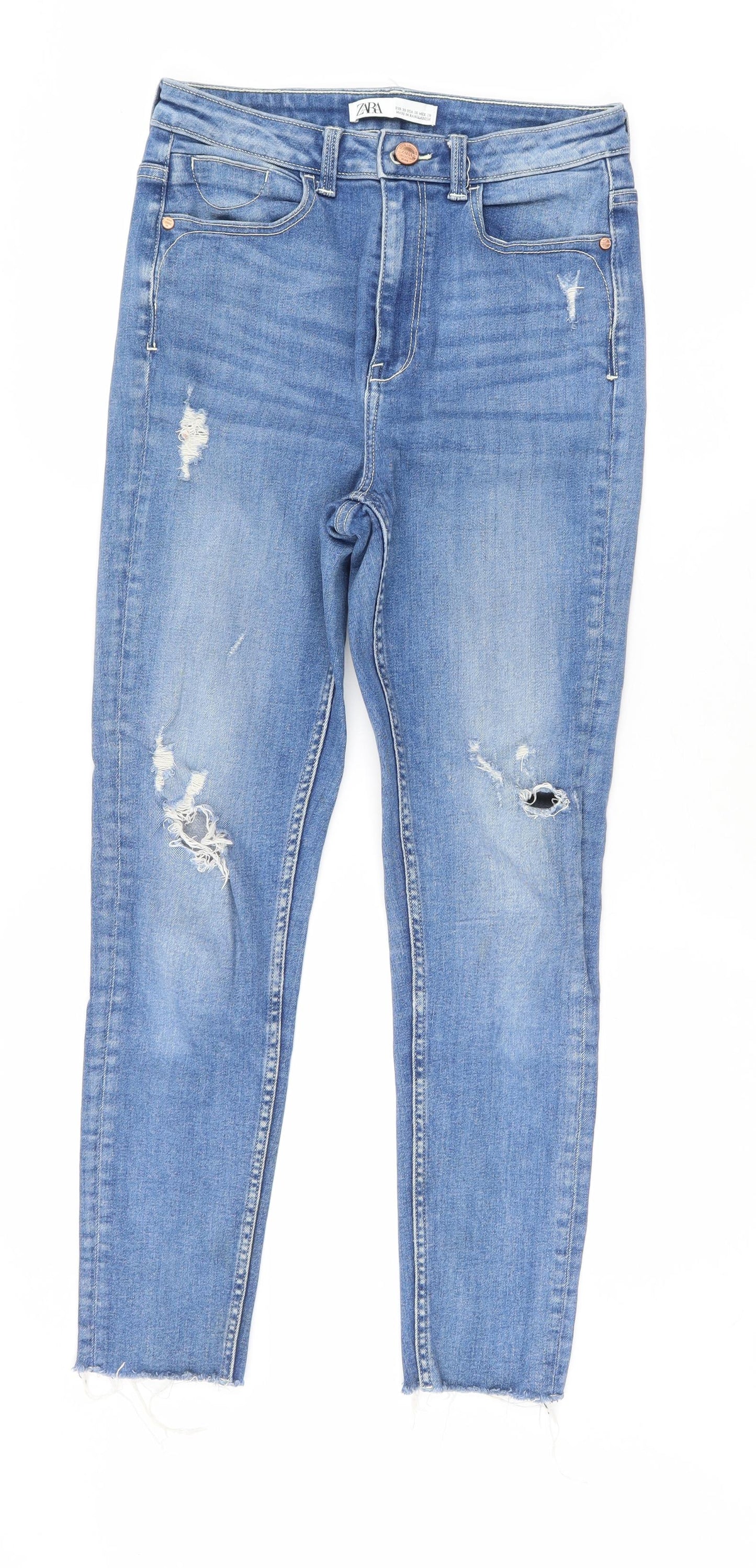 Zara Womens Blue   Skinny Jeans Size 38 L27.5 in