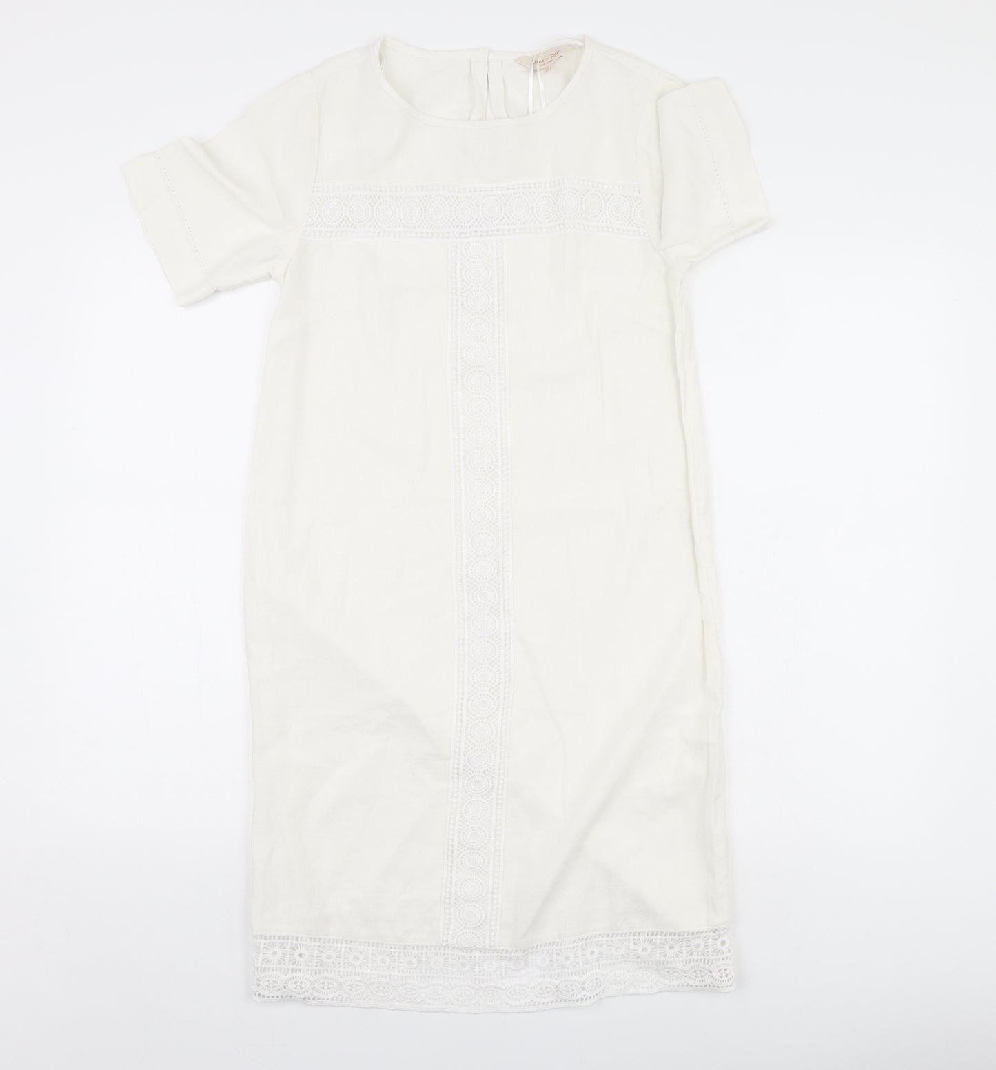 F&F Womens White   Shirt Dress  Size 6