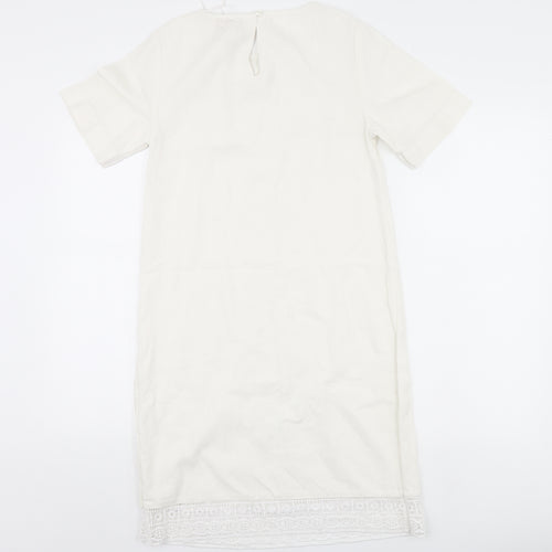 F&F Womens White   Shirt Dress  Size 6