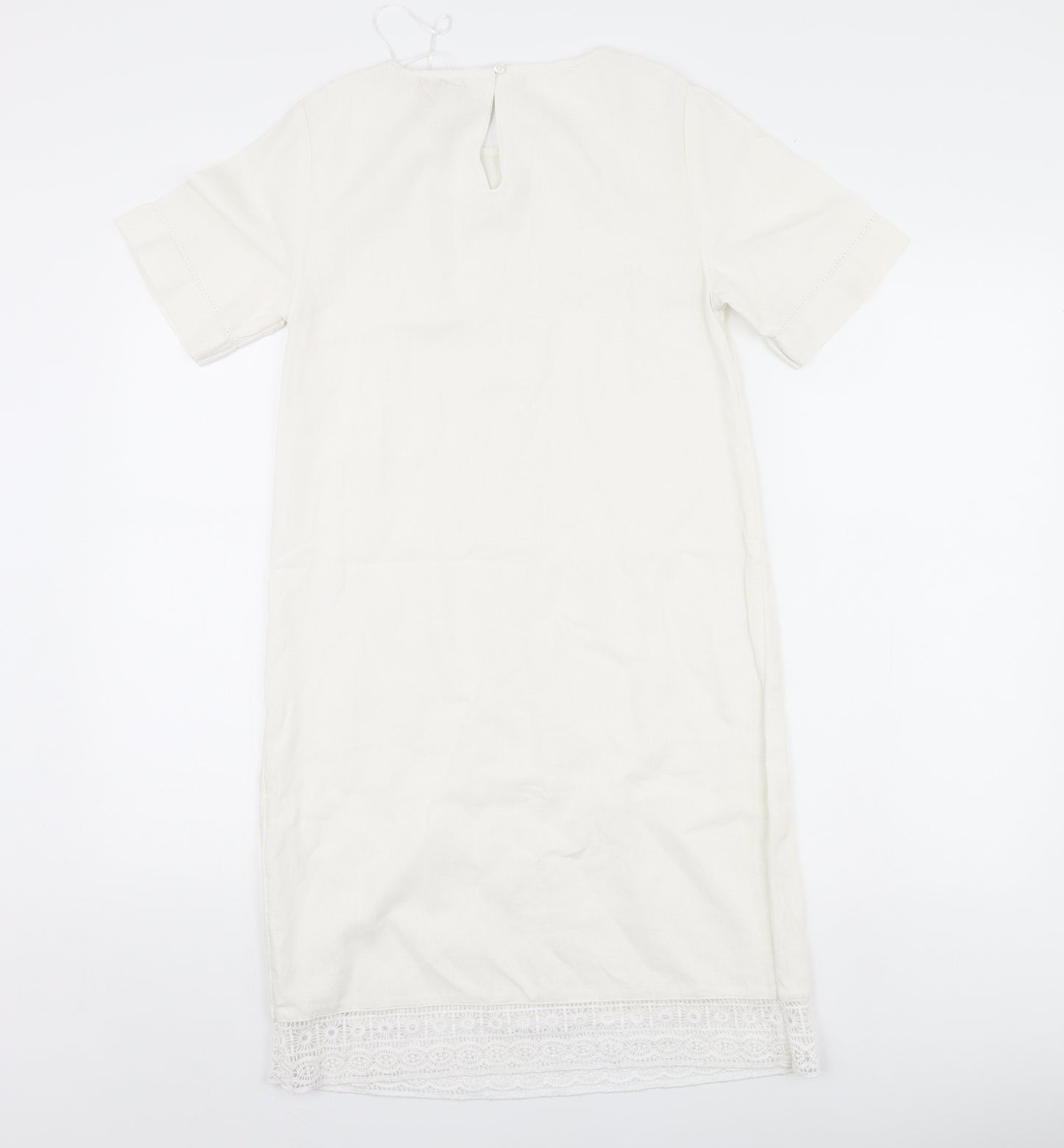 F&F Womens White   Shirt Dress  Size 6