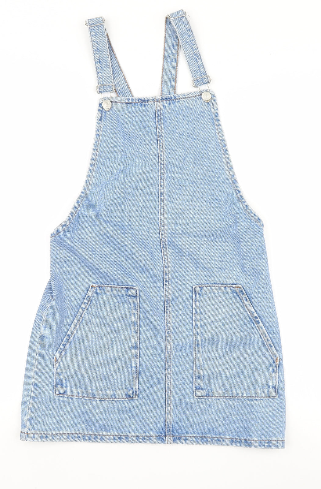 Topshop Womens Blue Houndstooth  Pinafore/Dungaree Dress  Size 8