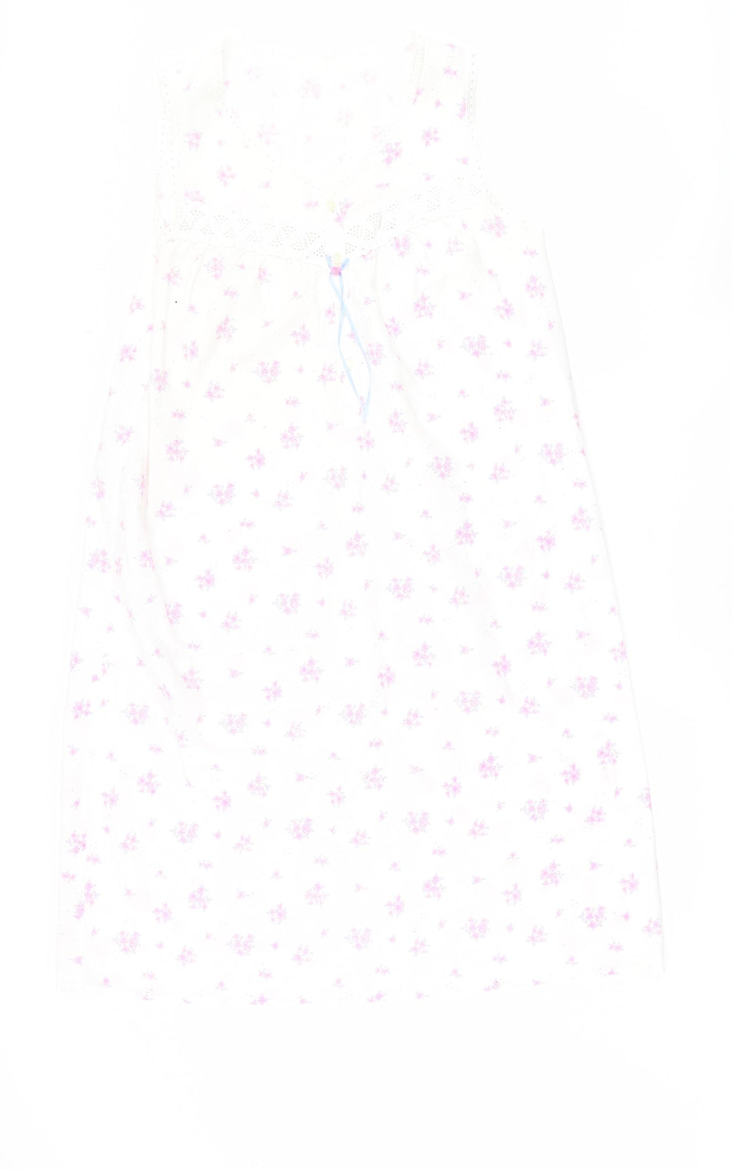 Marks and Spencer Womens White Floral  Top Dress Size 14