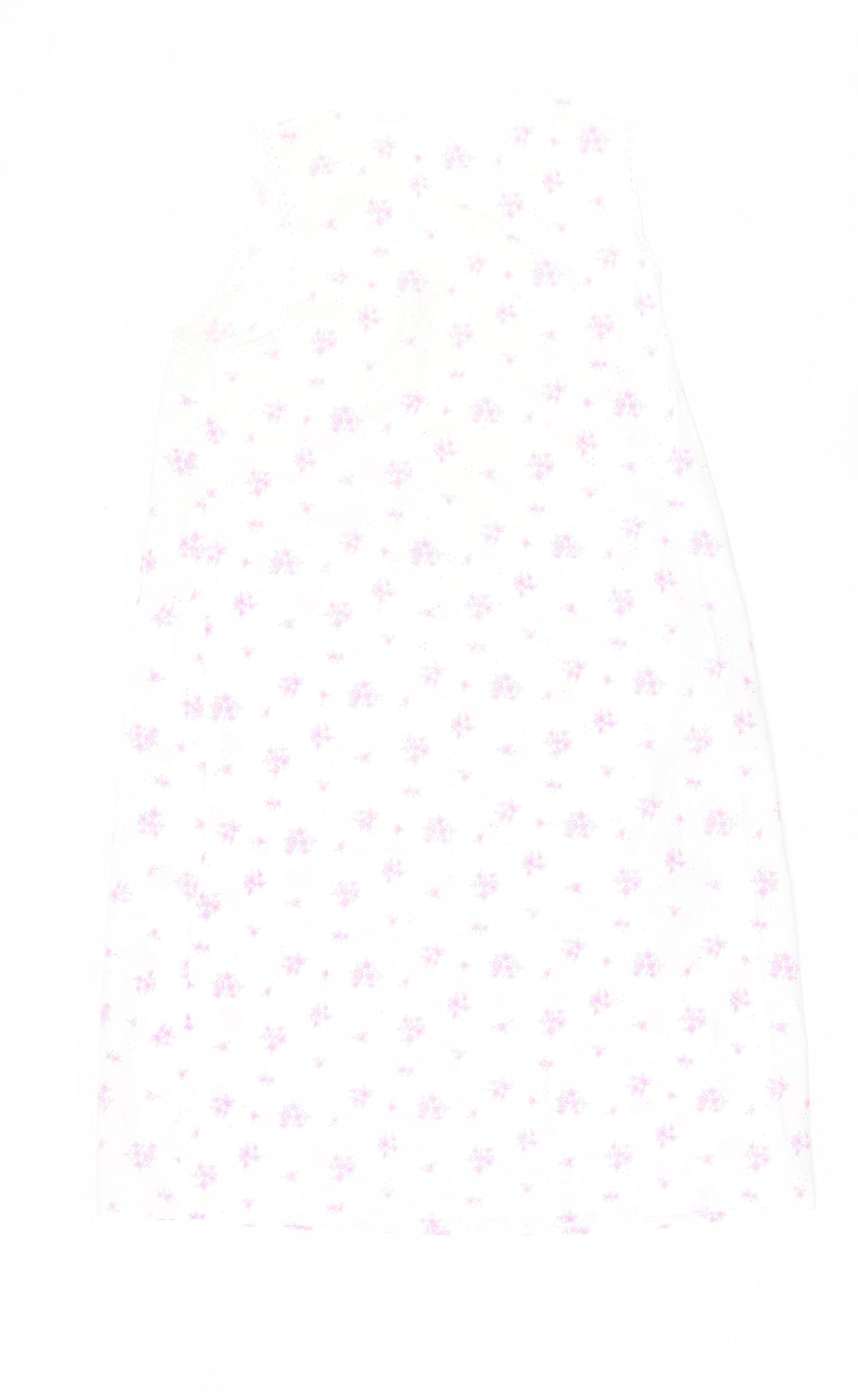 Marks and Spencer Womens White Floral  Top Dress Size 14