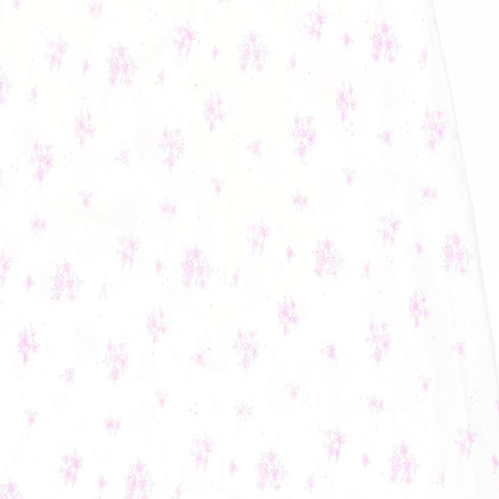 Marks and Spencer Womens White Floral  Top Dress Size 14