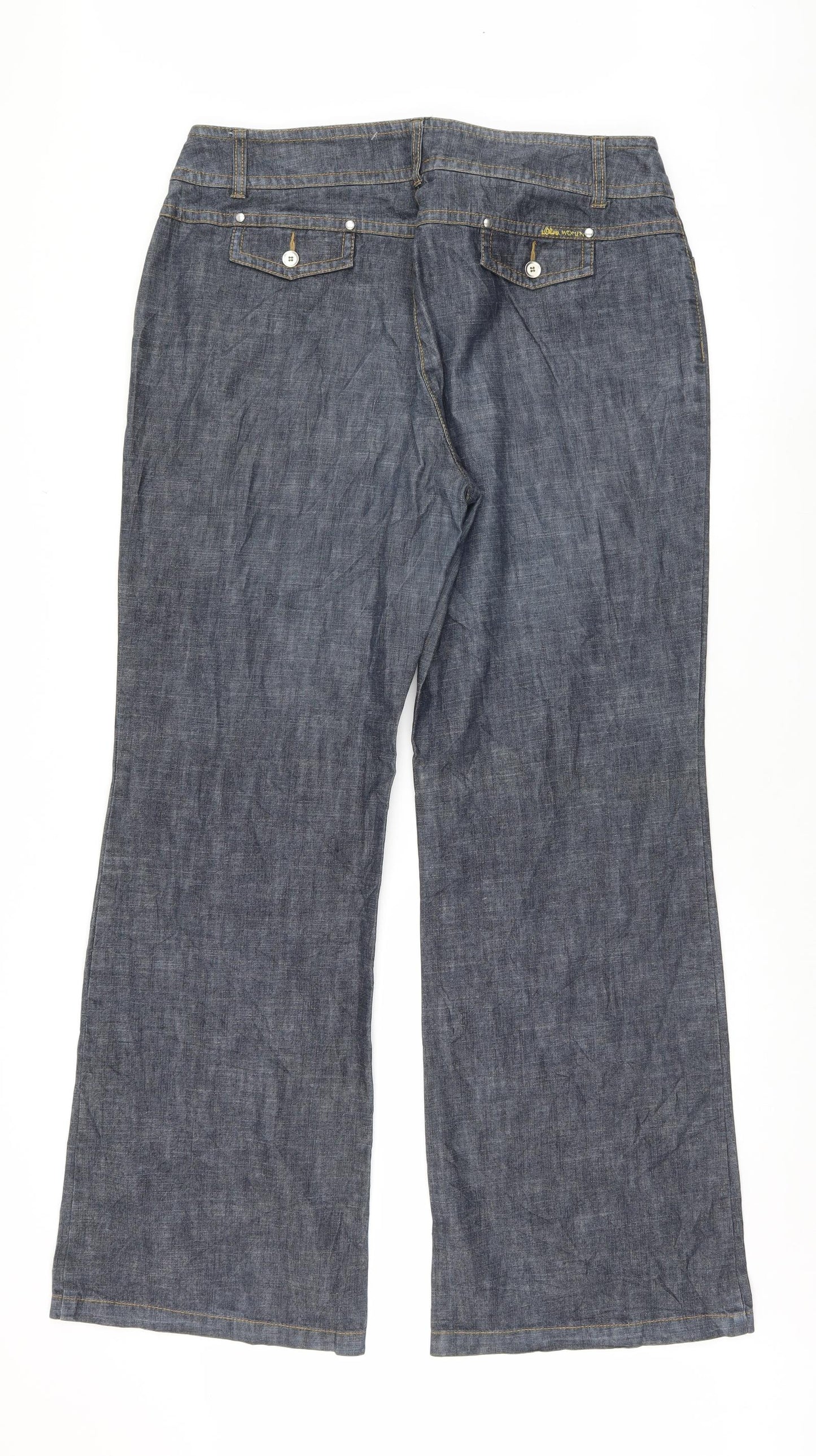 s. oliver Womens Blue   Wide-Leg Jeans Size 46 L33 in