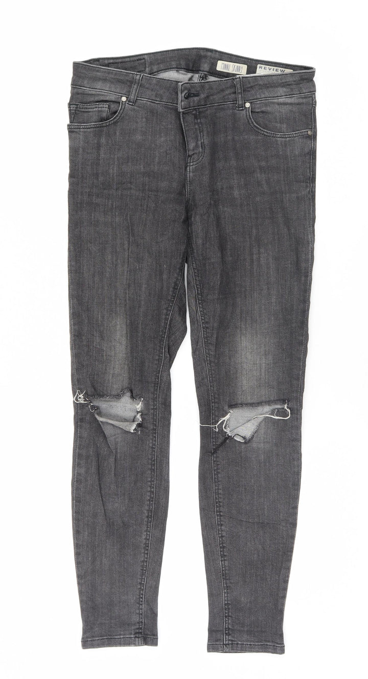 Review Womens Grey   Skinny Jeans Size 28 L29.5 in