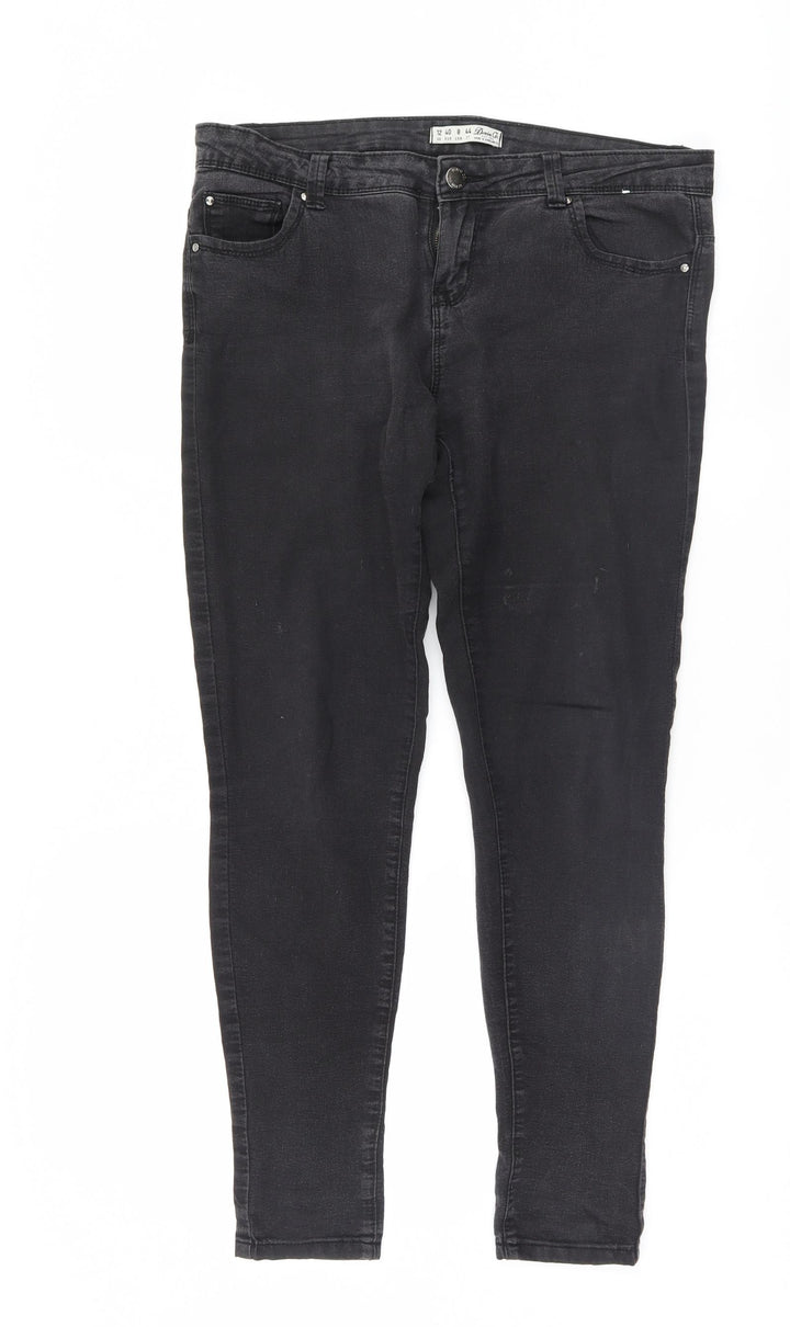 Denim and co Womens Black Skinny Jeans Size 12 L28.5 in
