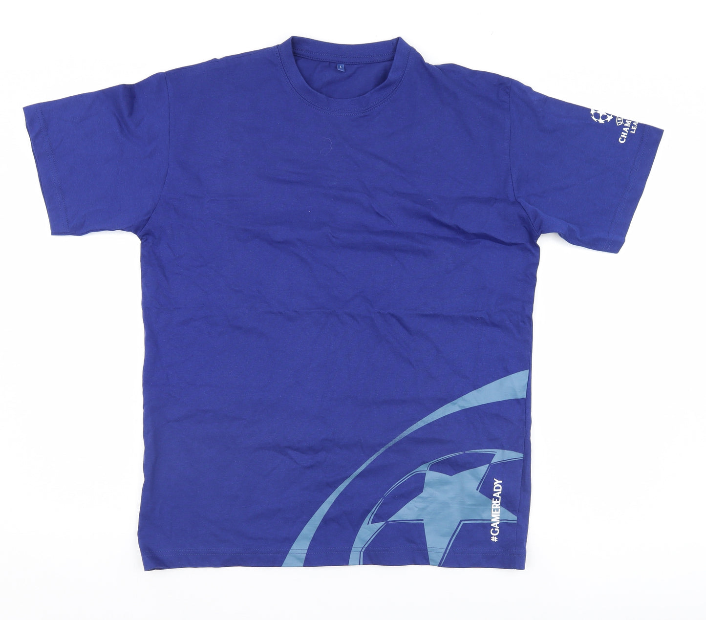 Champions League Mens Blue    T-Shirt Size L