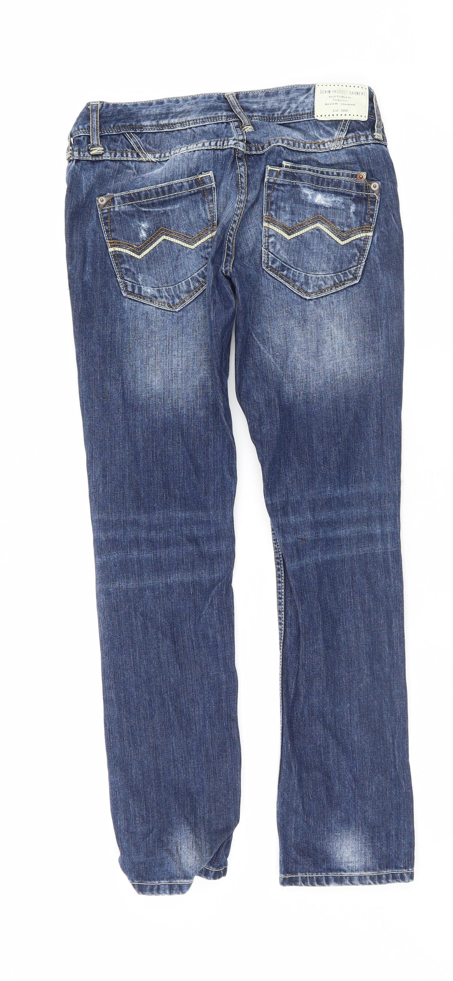 River Island Womens Blue   Straight Jeans Size 6 L29 in