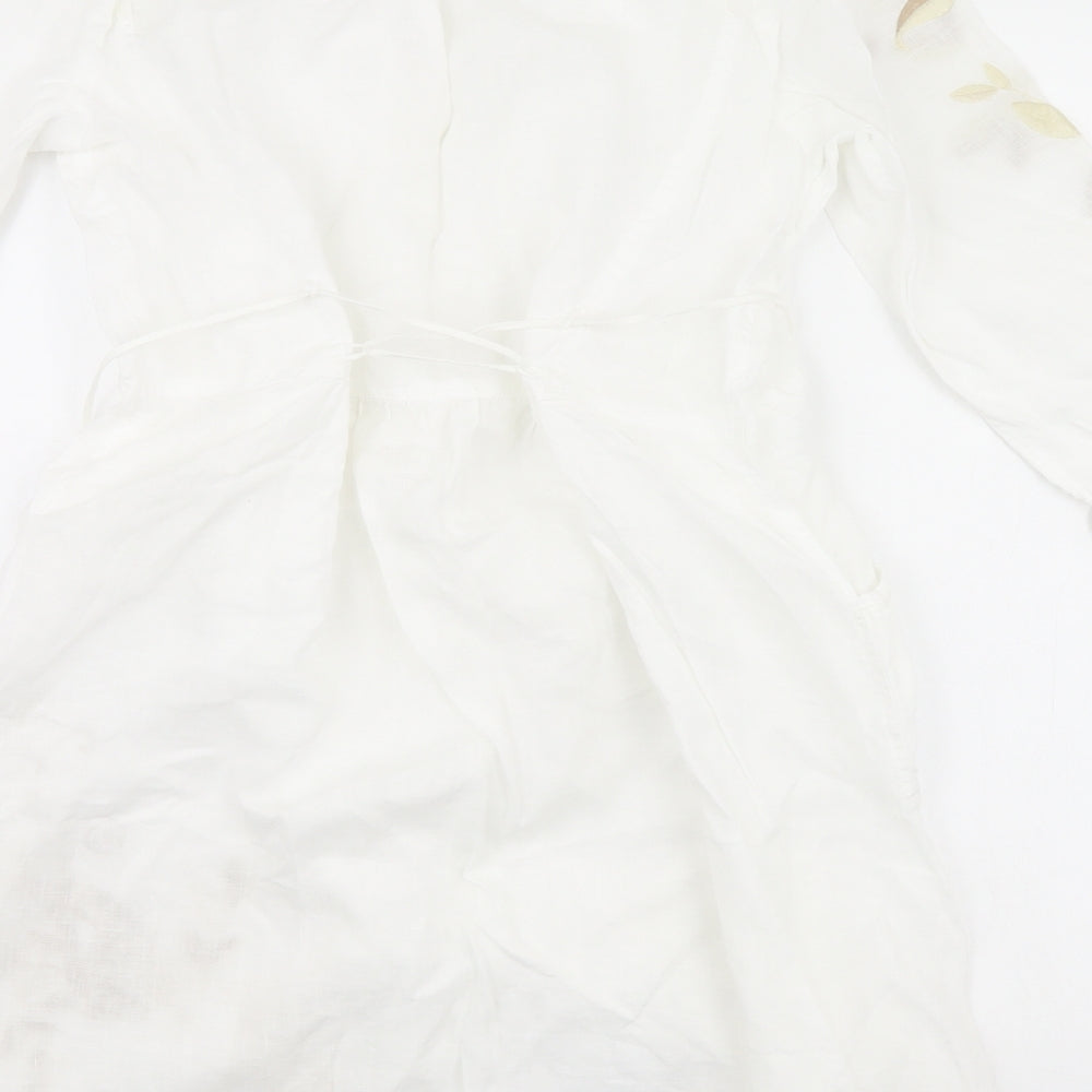 Preworn Womens White Houndstooth  Shift  Size 16