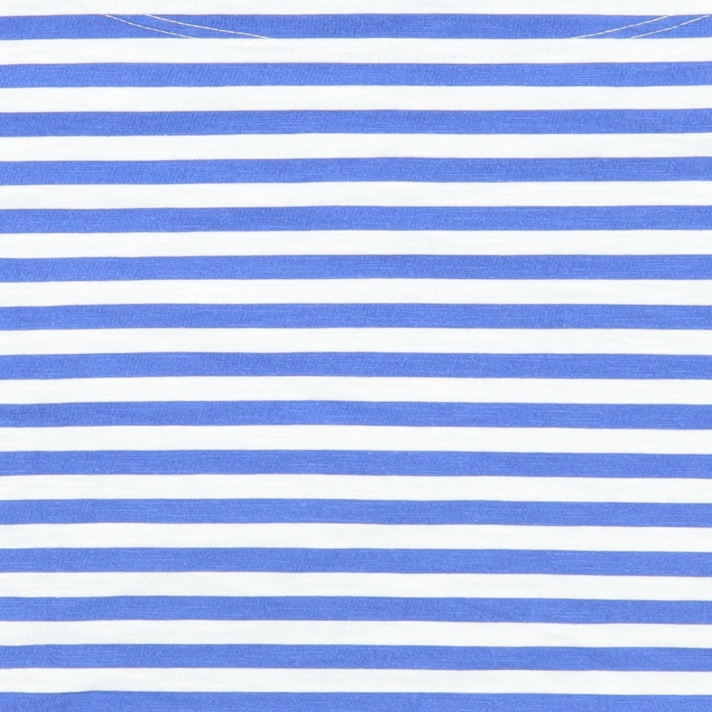 Joules Girls Blue Striped  Basic T-Shirt Size 9-10 Years