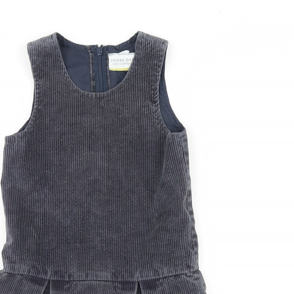 Denby Dale Girls Blue   Pinafore/Dungaree Dress  Size 6 Years