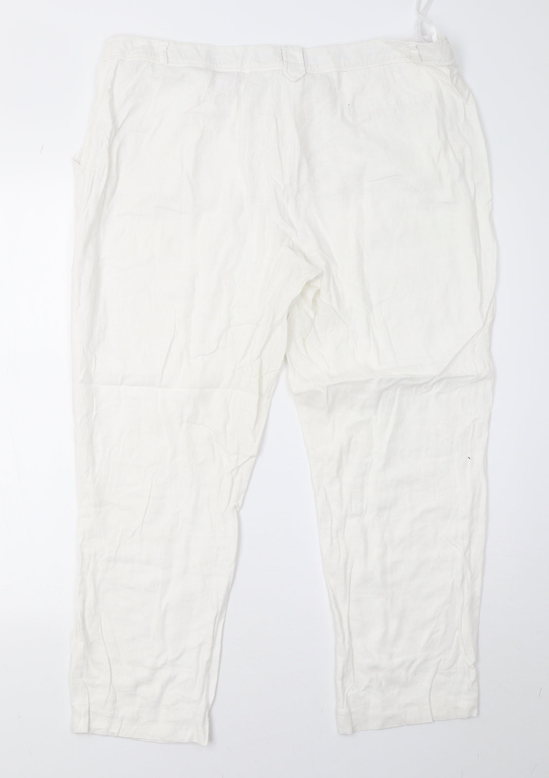 George Womens White   Trousers  Size 16 L27 in