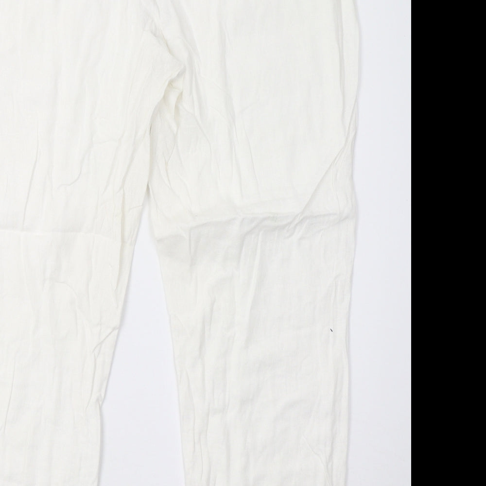 George Womens White   Trousers  Size 16 L27 in