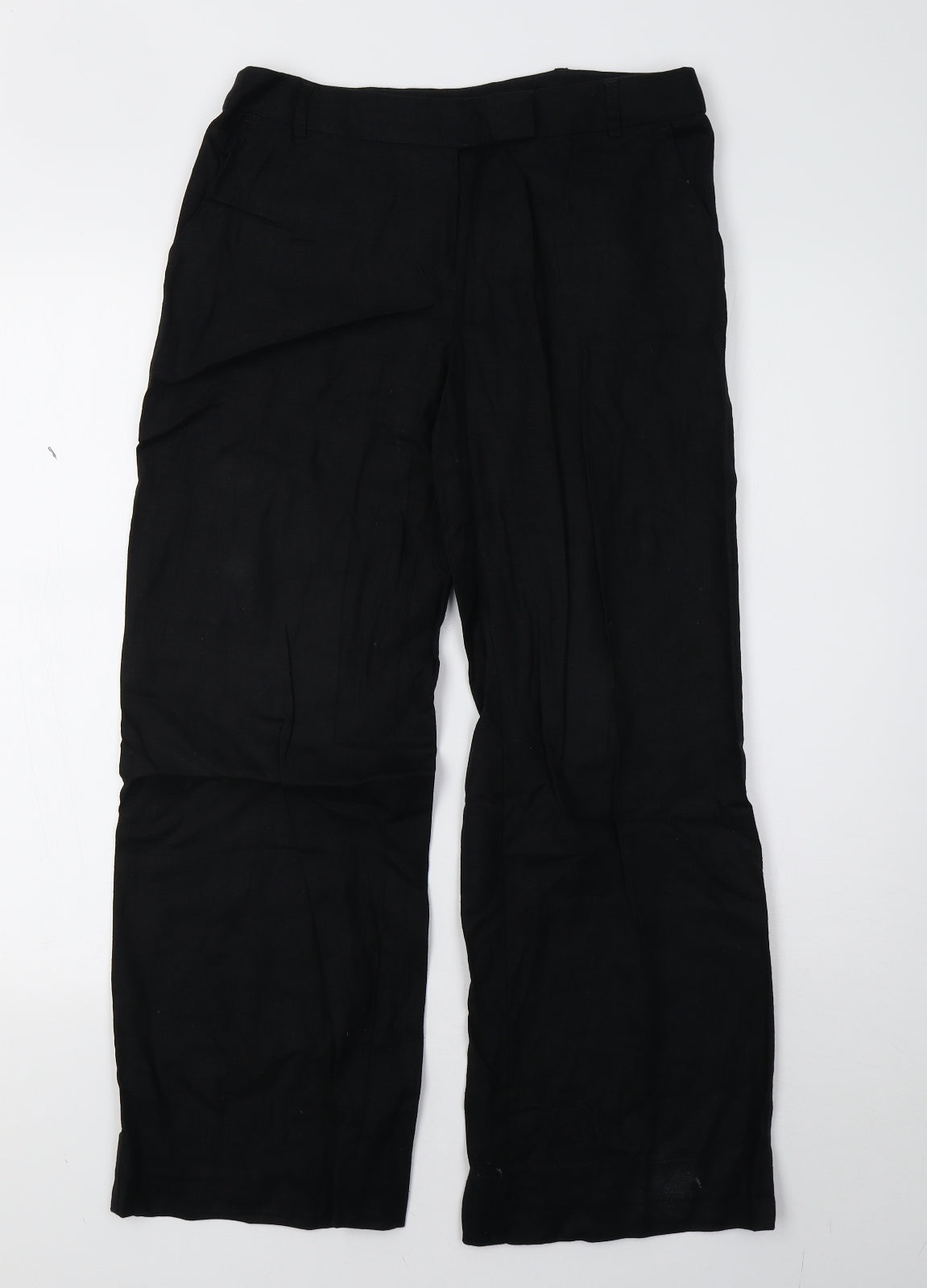 Marks and Spencer Womens Black   Trousers  Size 8 L28 in