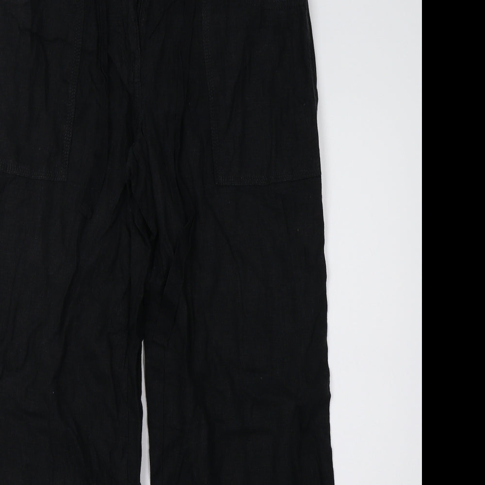 NEXT Womens Black   Trousers  Size 8 L28 in