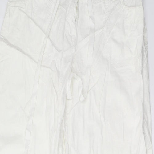 NEXT Womens White   Trousers  Size 14 L33 in