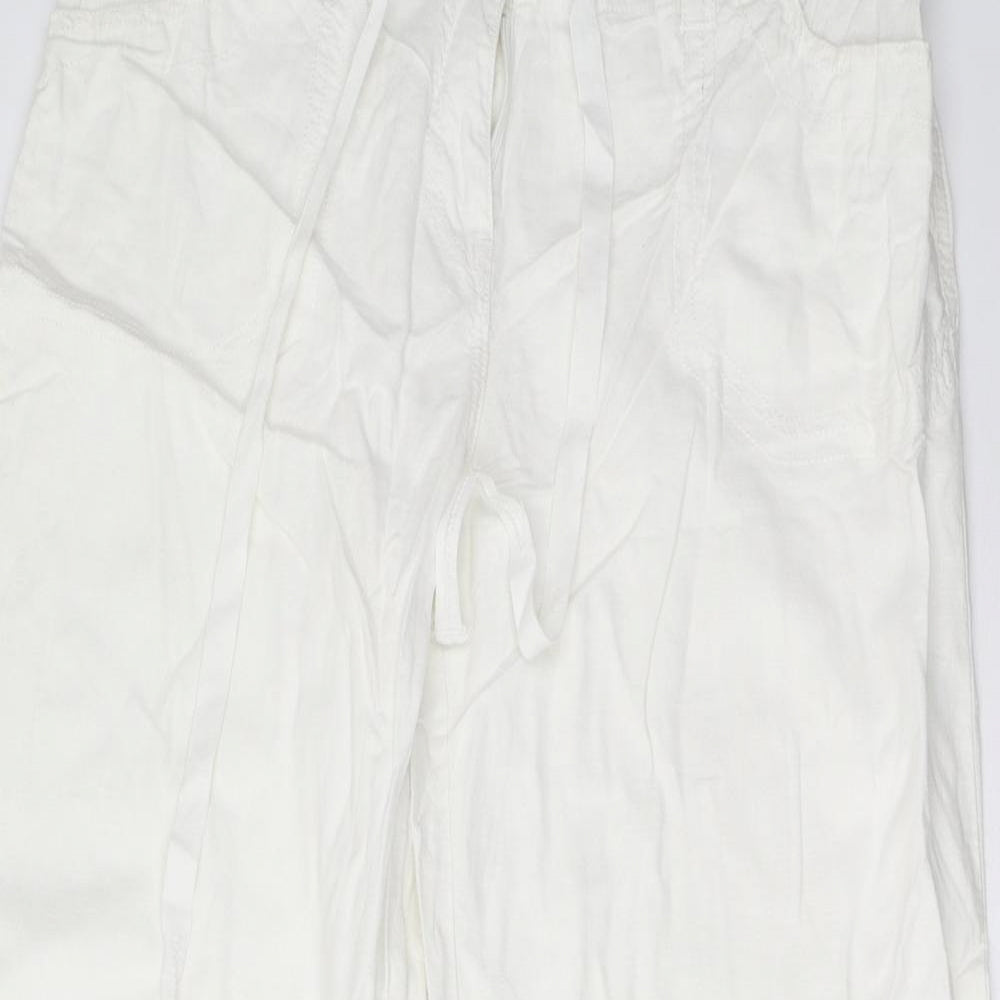 NEXT Womens White   Trousers  Size 14 L33 in