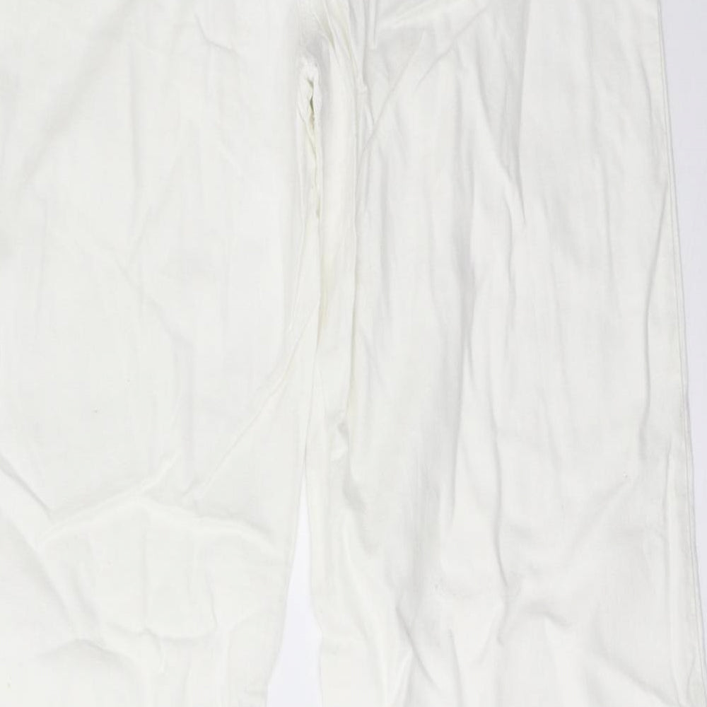NEXT Womens White   Trousers  Size 14 L33 in