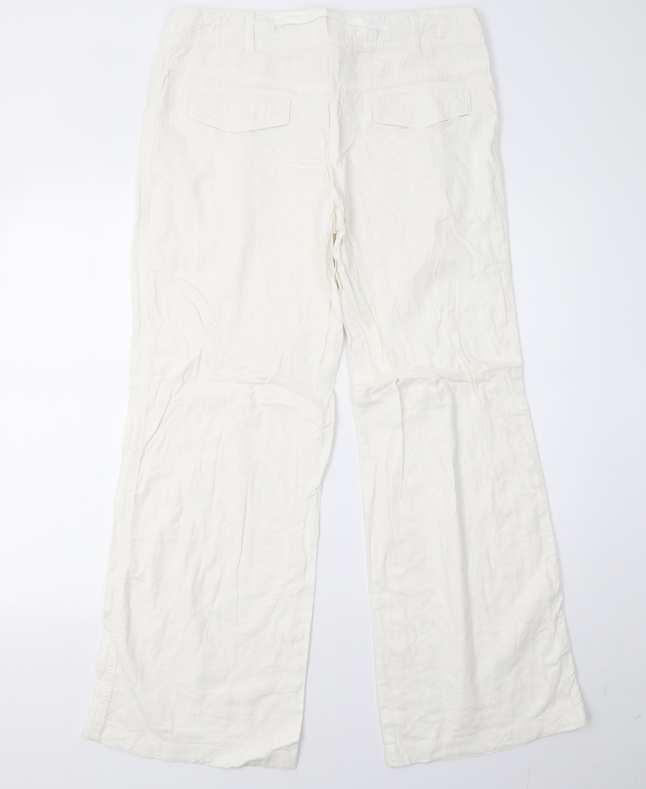 NEXT Womens White   Trousers  Size 14 L31 in