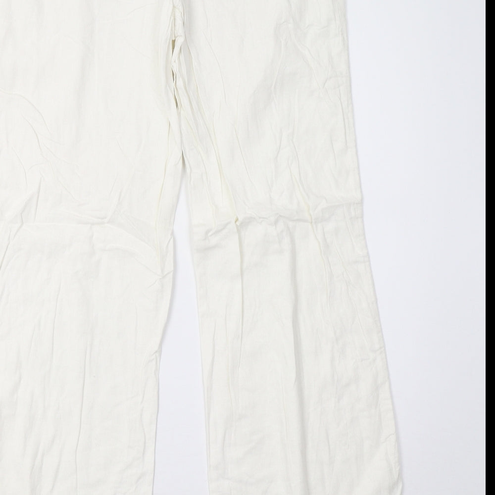 NEXT Womens White   Trousers  Size 14 L31 in