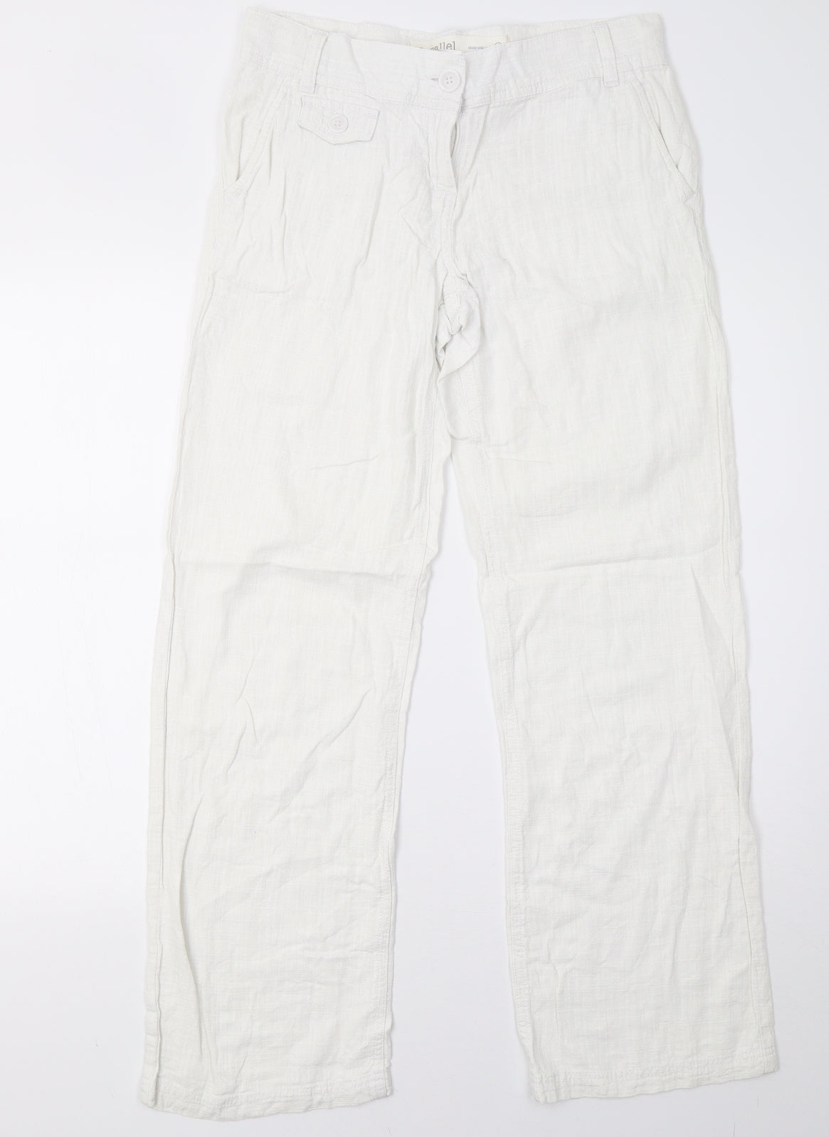 NEXT Womens White   Trousers  Size 8 L32 in