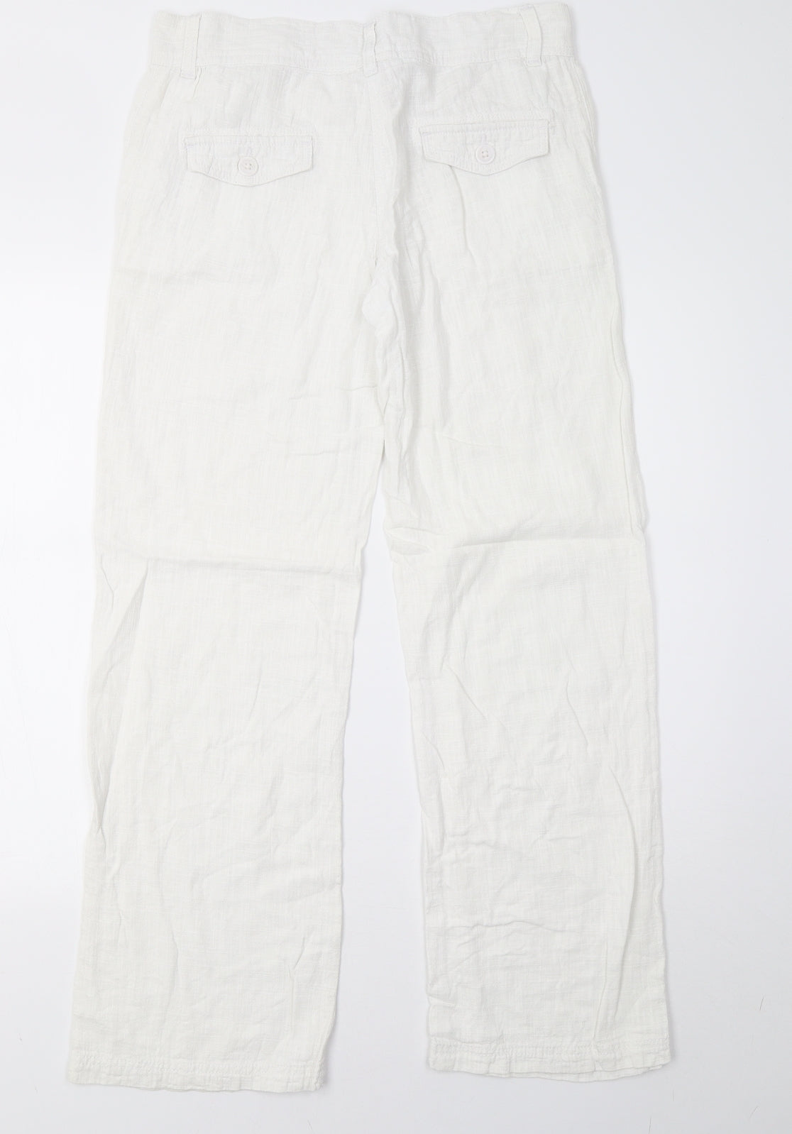 NEXT Womens White   Trousers  Size 8 L32 in