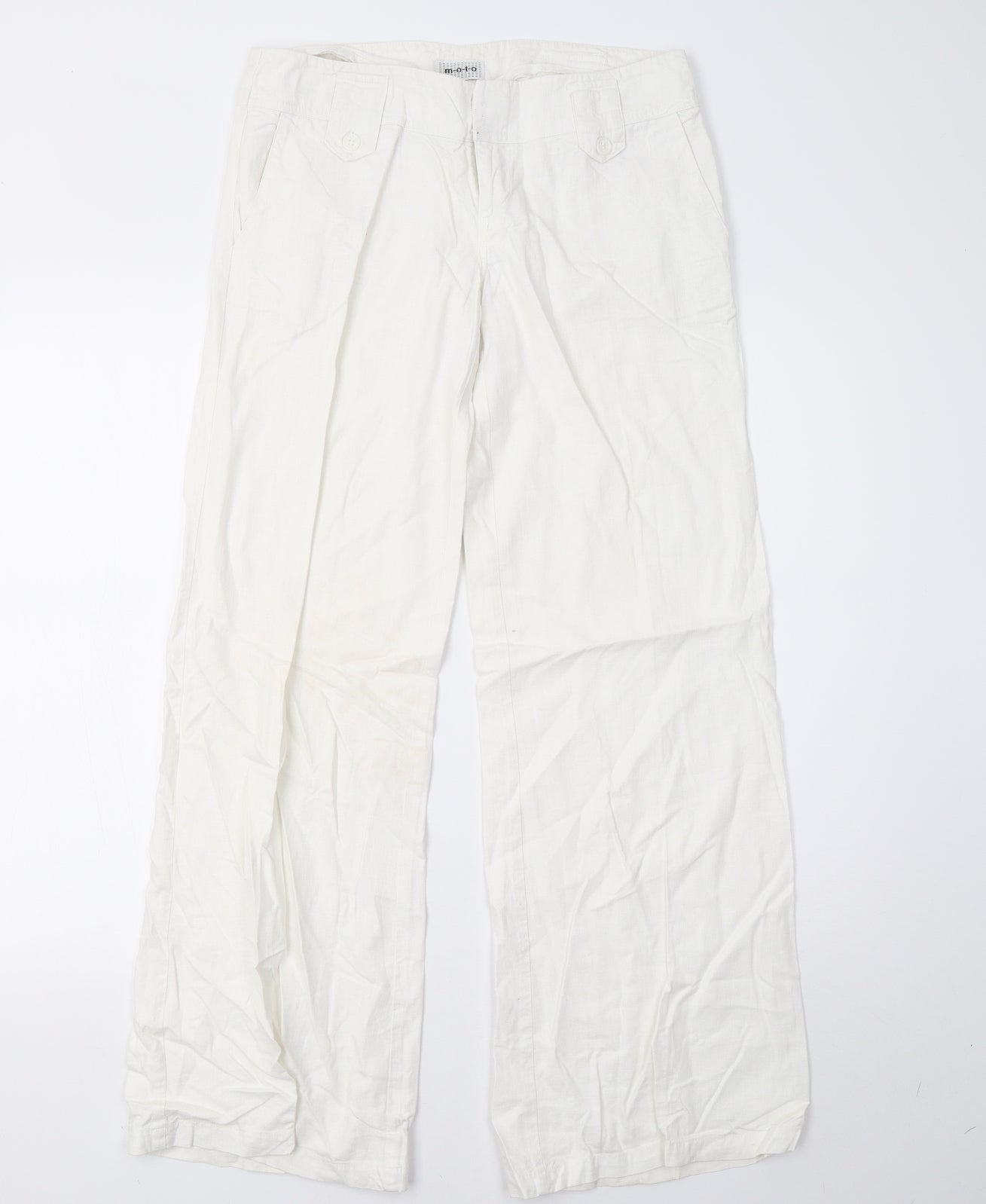 Moto Womens White   Trousers  Size 10 L32 in