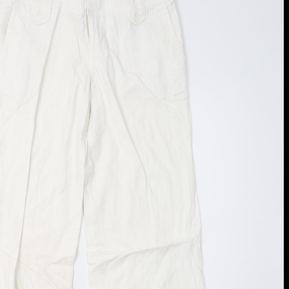 Moto Womens White   Trousers  Size 10 L32 in