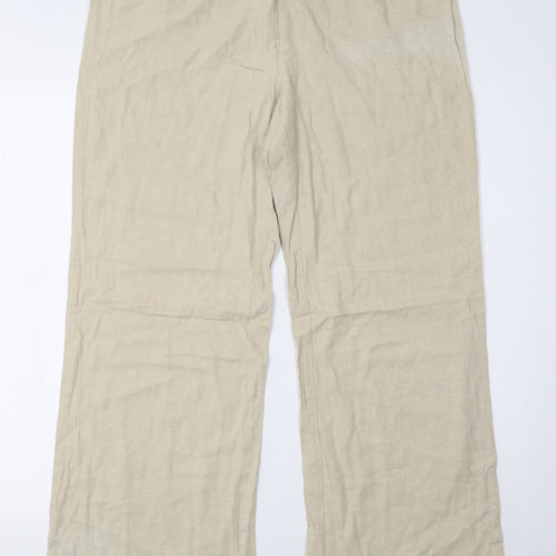 Marks and Spencer Womens Beige   Trousers  Size 14 L29 in