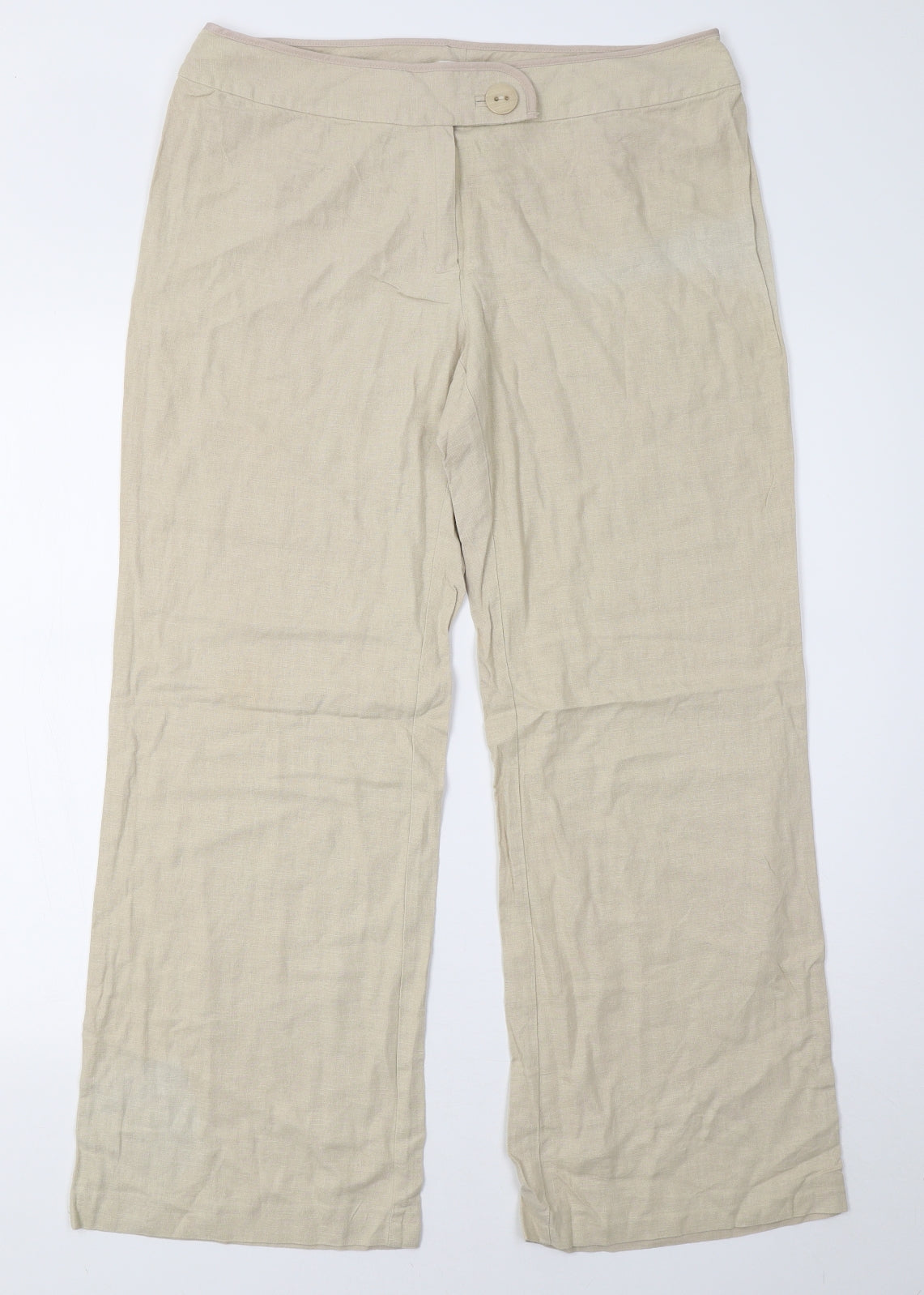 Marks and Spencer Womens Beige   Trousers  Size 14 L29 in