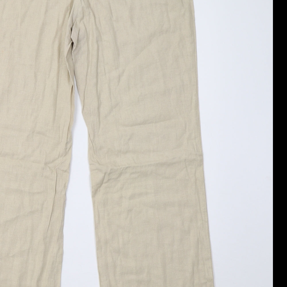 Marks and Spencer Womens Beige   Trousers  Size 14 L29 in