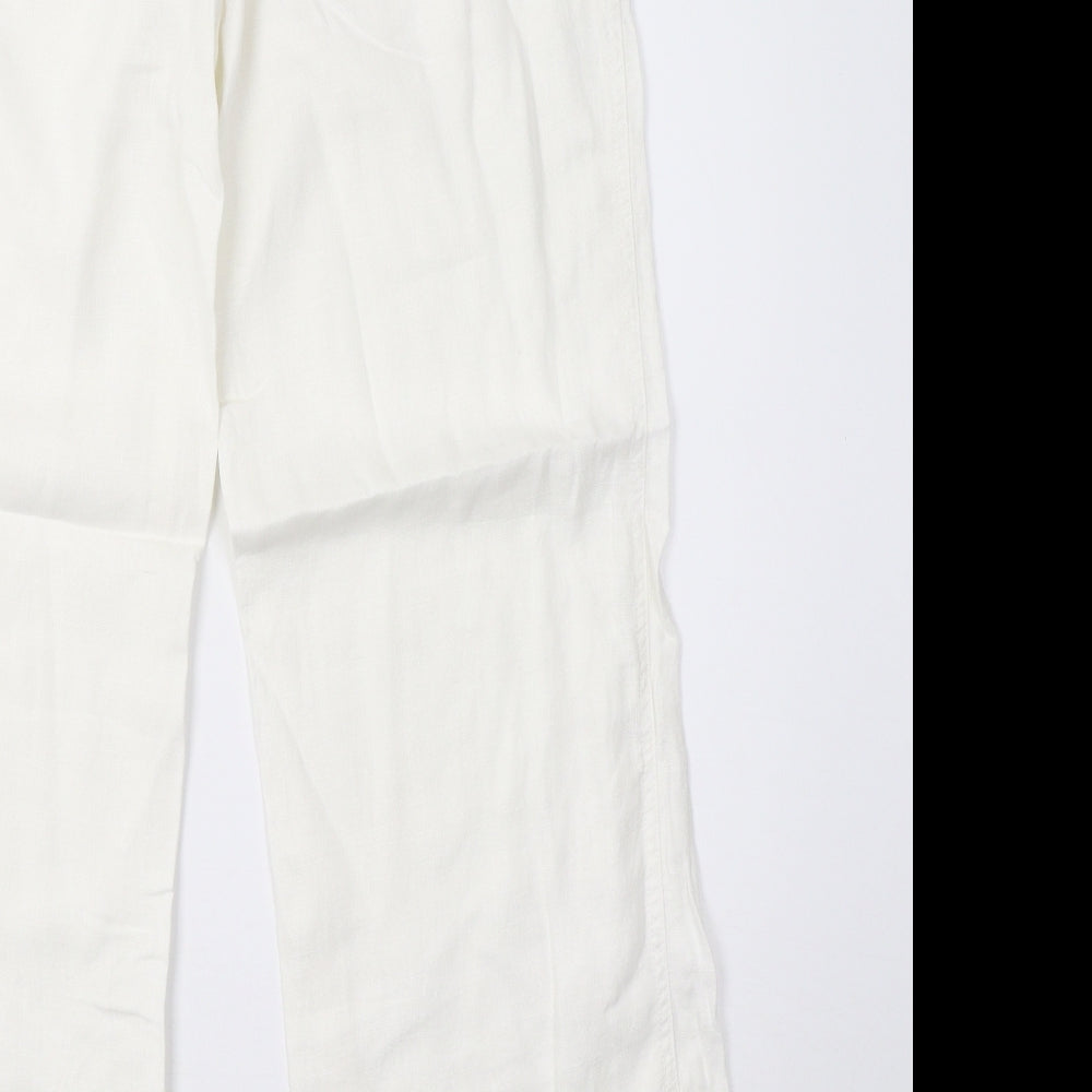 River Island Womens White   Trousers  Size 10 L30 in