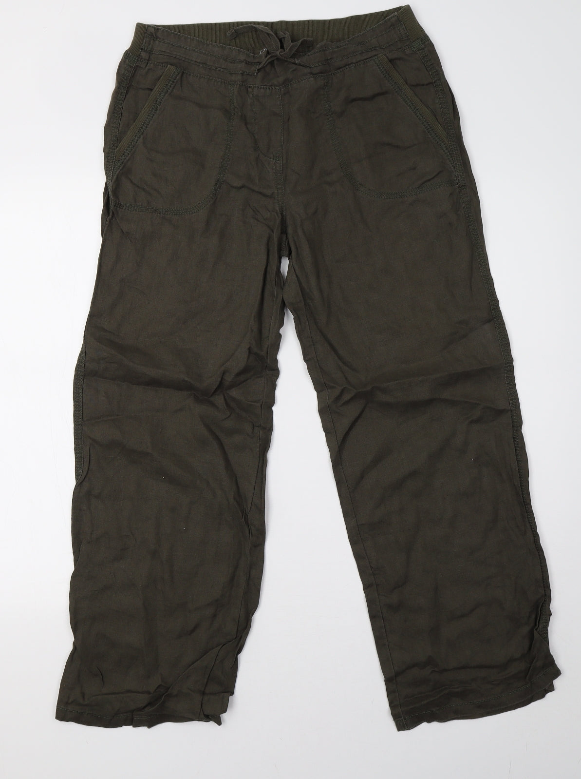 Marks and Spencer Womens Green   Trousers  Size 12 L29 in