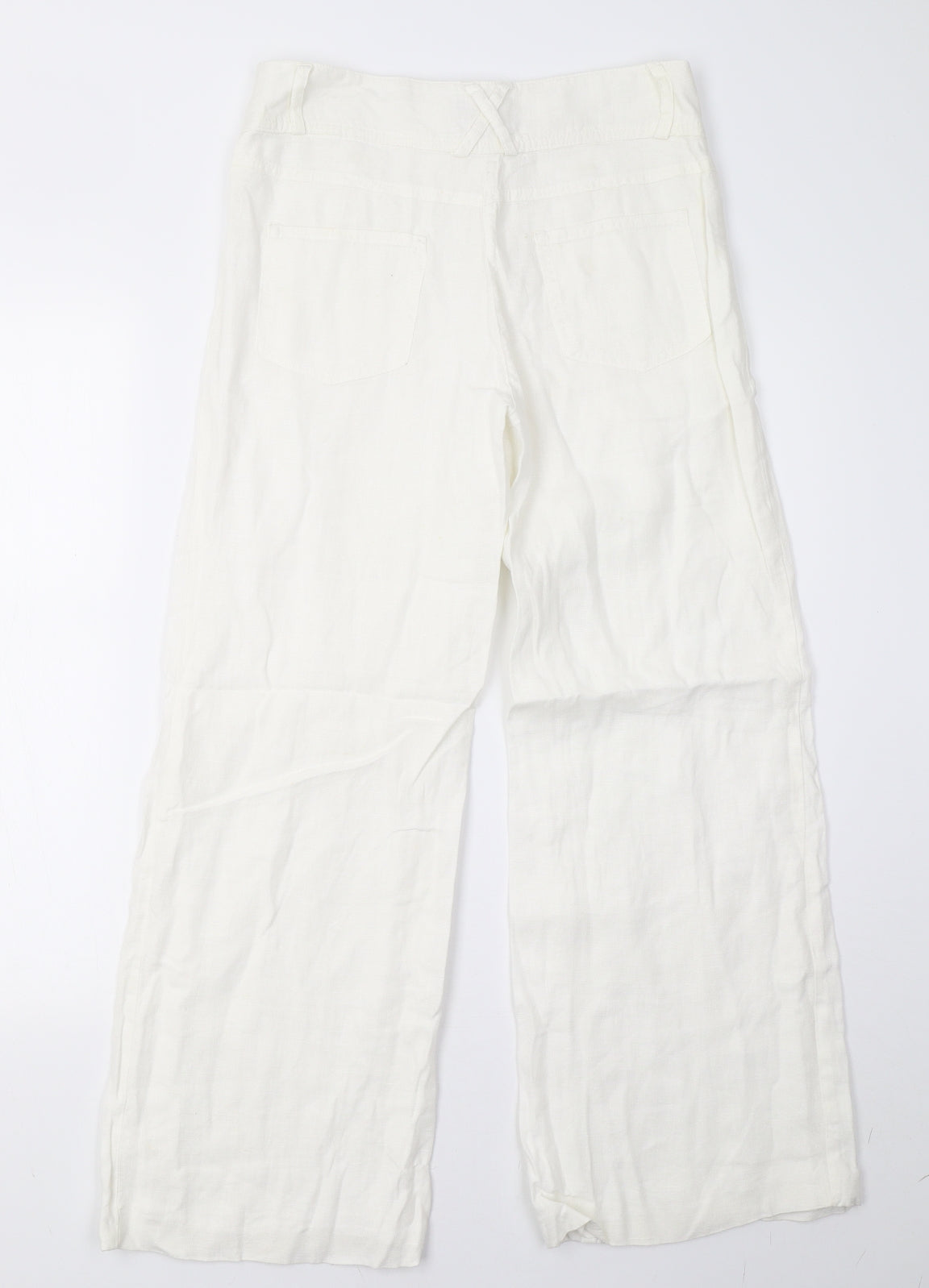 Marks and Spencer Womens White   Trousers  Size 8 L29 in