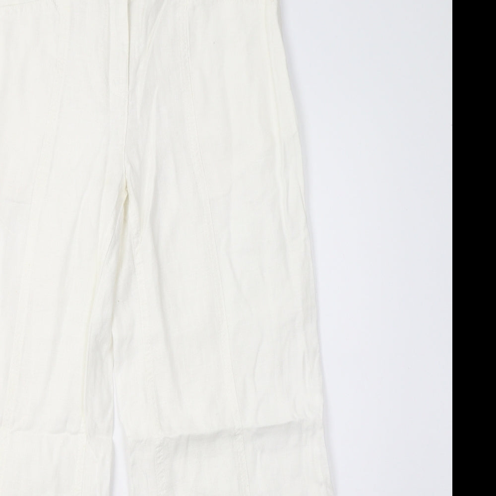 Marks and Spencer Womens White   Trousers  Size 8 L29 in