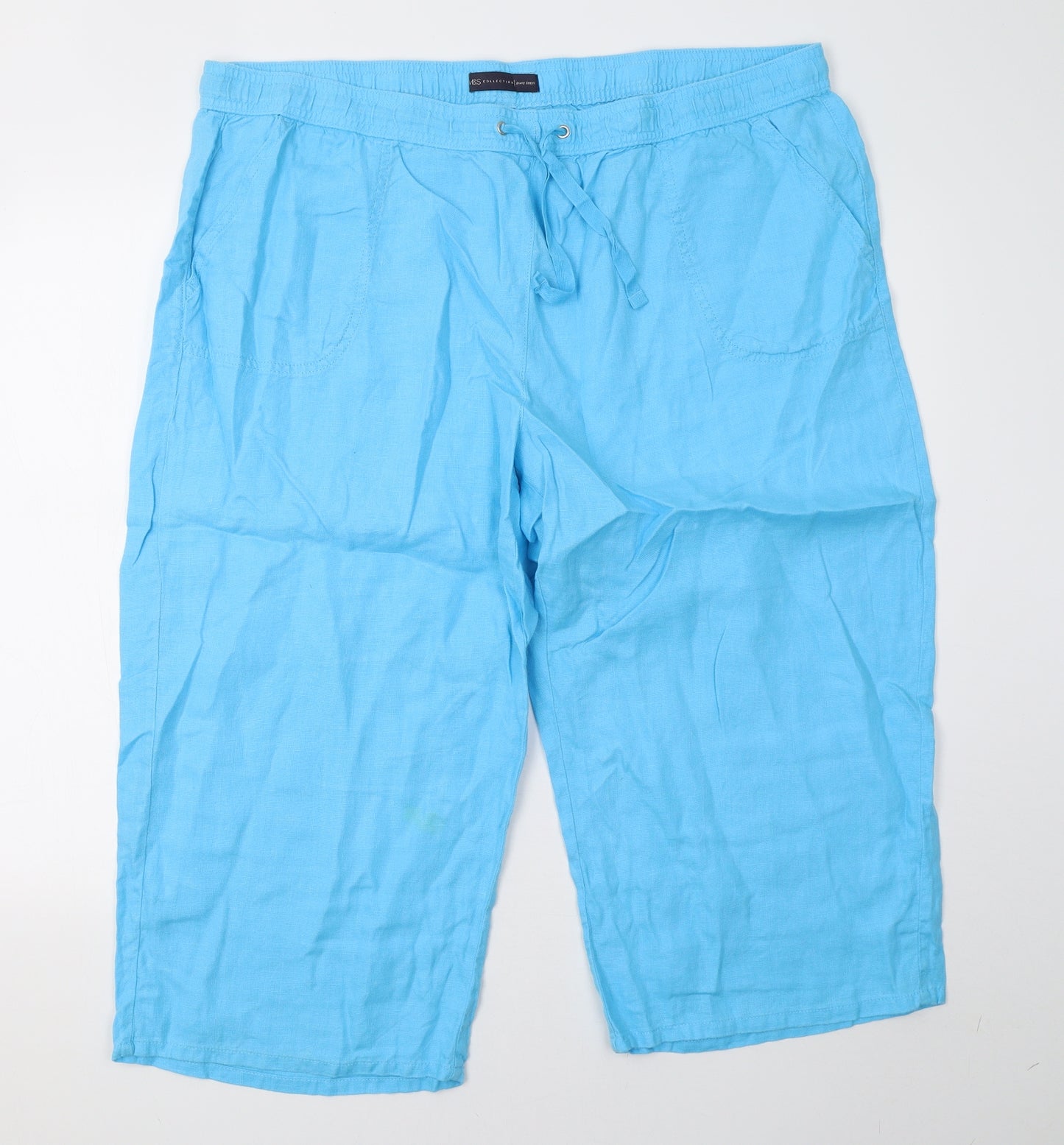 Marks and Spencer Womens Blue   Sweat Shorts Size 20