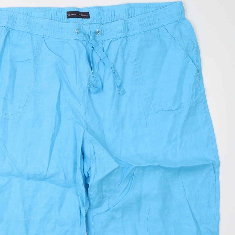 Marks and Spencer Womens Blue   Sweat Shorts Size 20