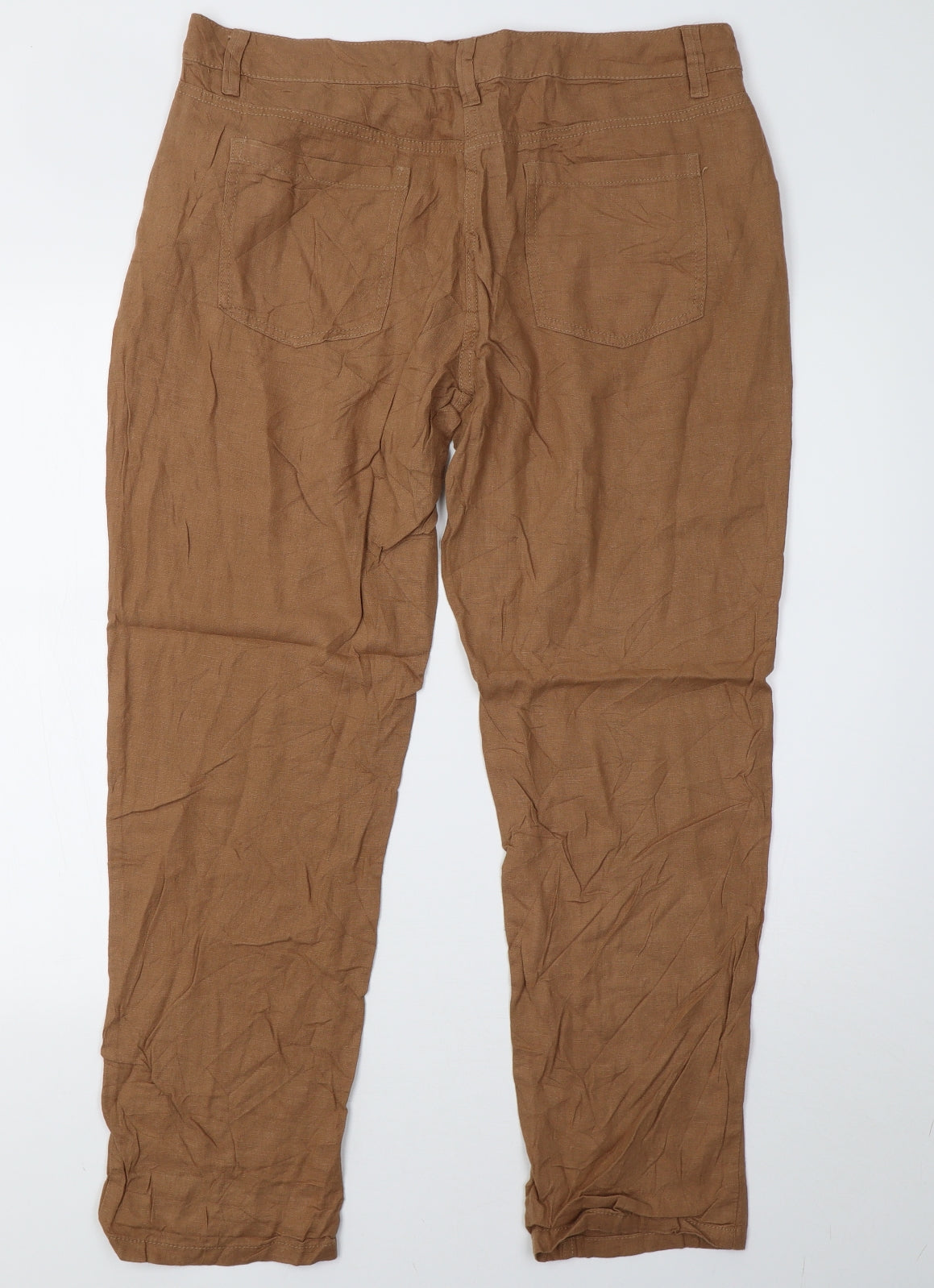 NEXT Womens Brown   Trousers  Size 14 L31 in