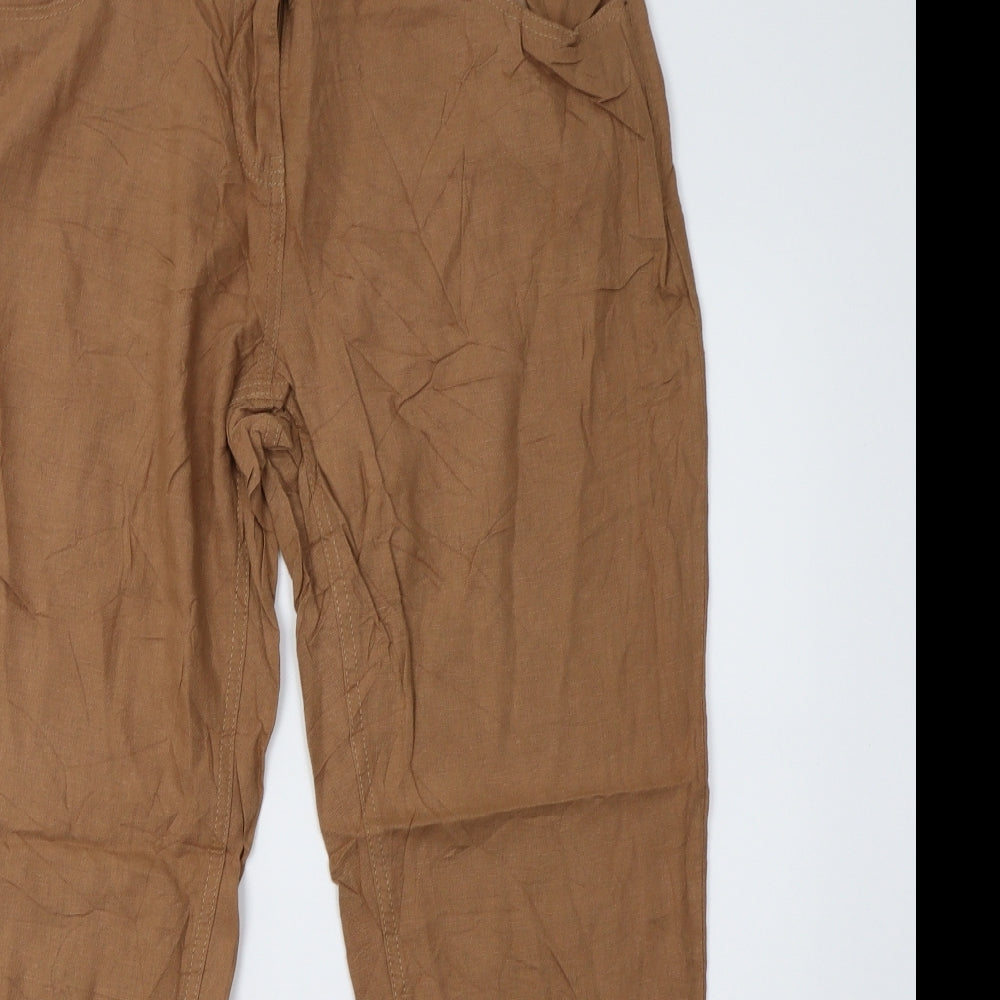 NEXT Womens Brown   Trousers  Size 14 L31 in