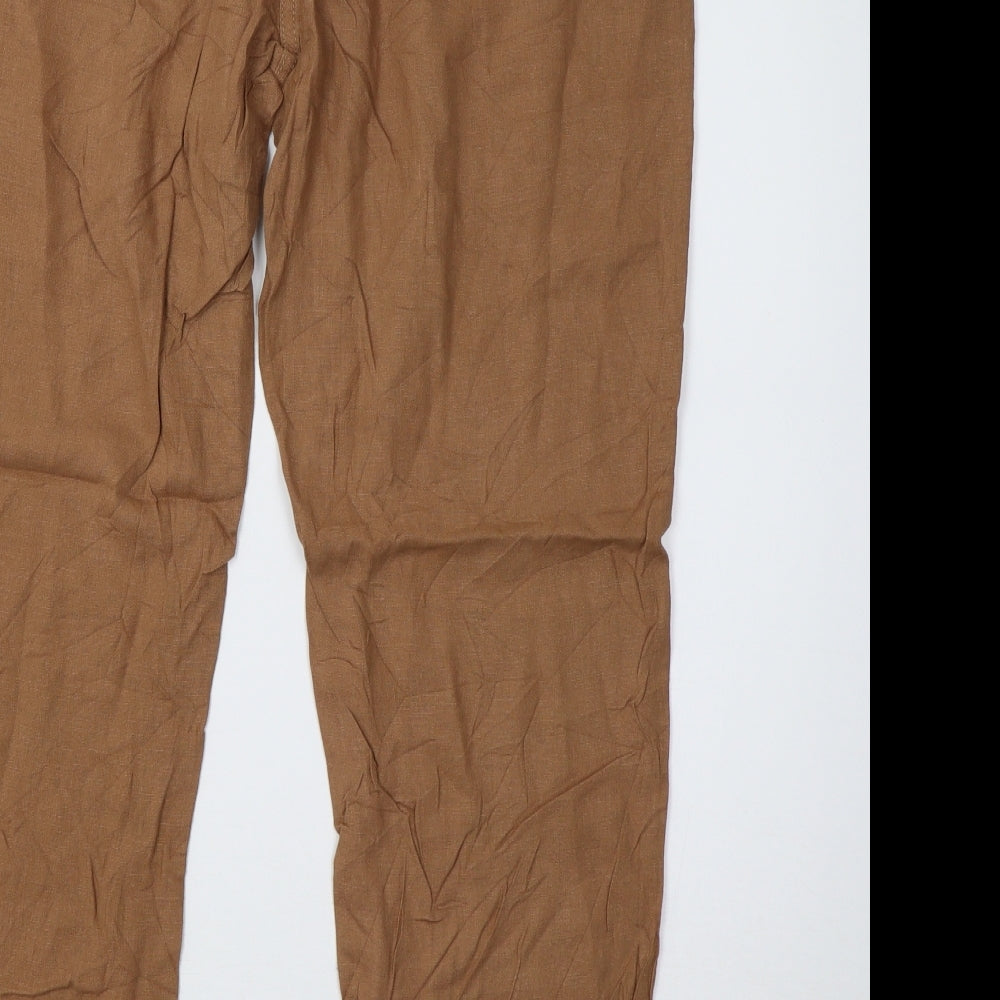 NEXT Womens Brown   Trousers  Size 14 L31 in
