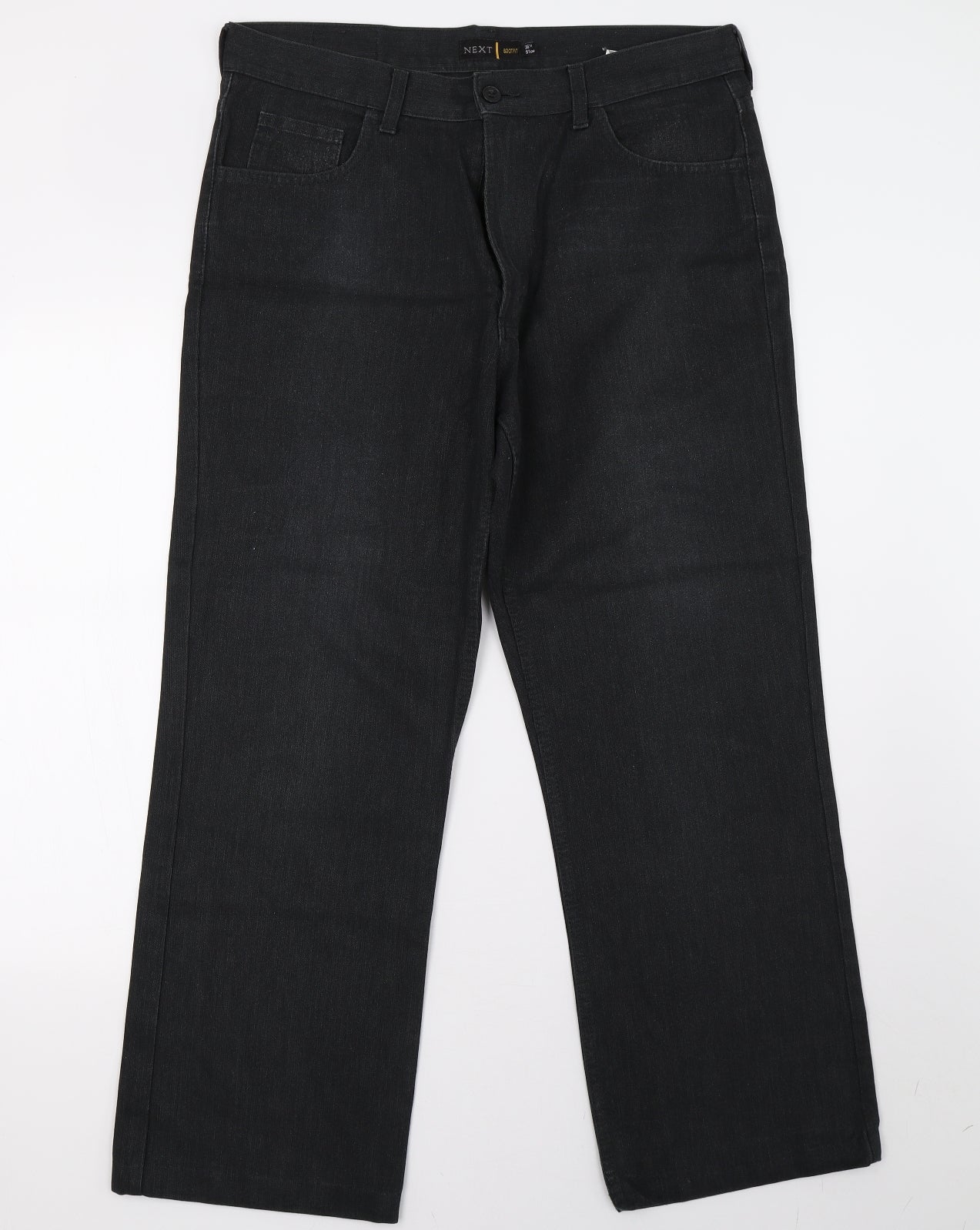 NEXT Mens Black   Straight Jeans Size 36 L28 in