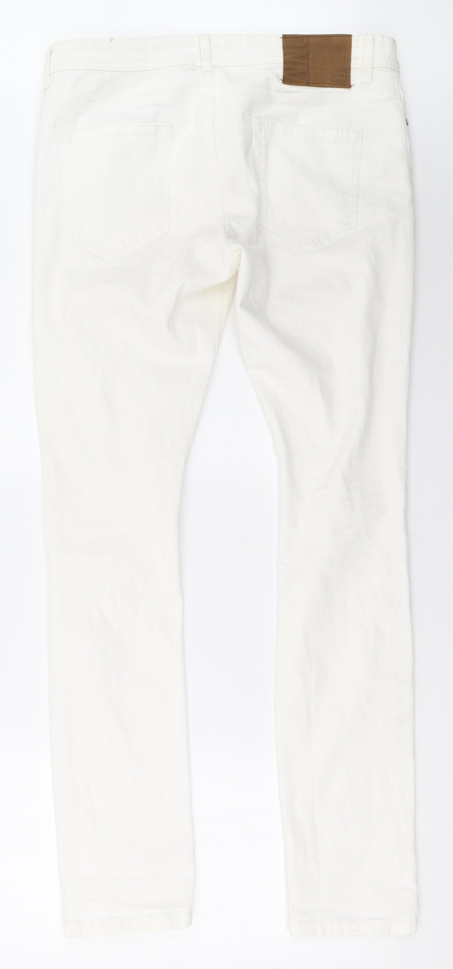 Denim & Co. Mens White  Denim Straight Jeans Size 34 L34 in