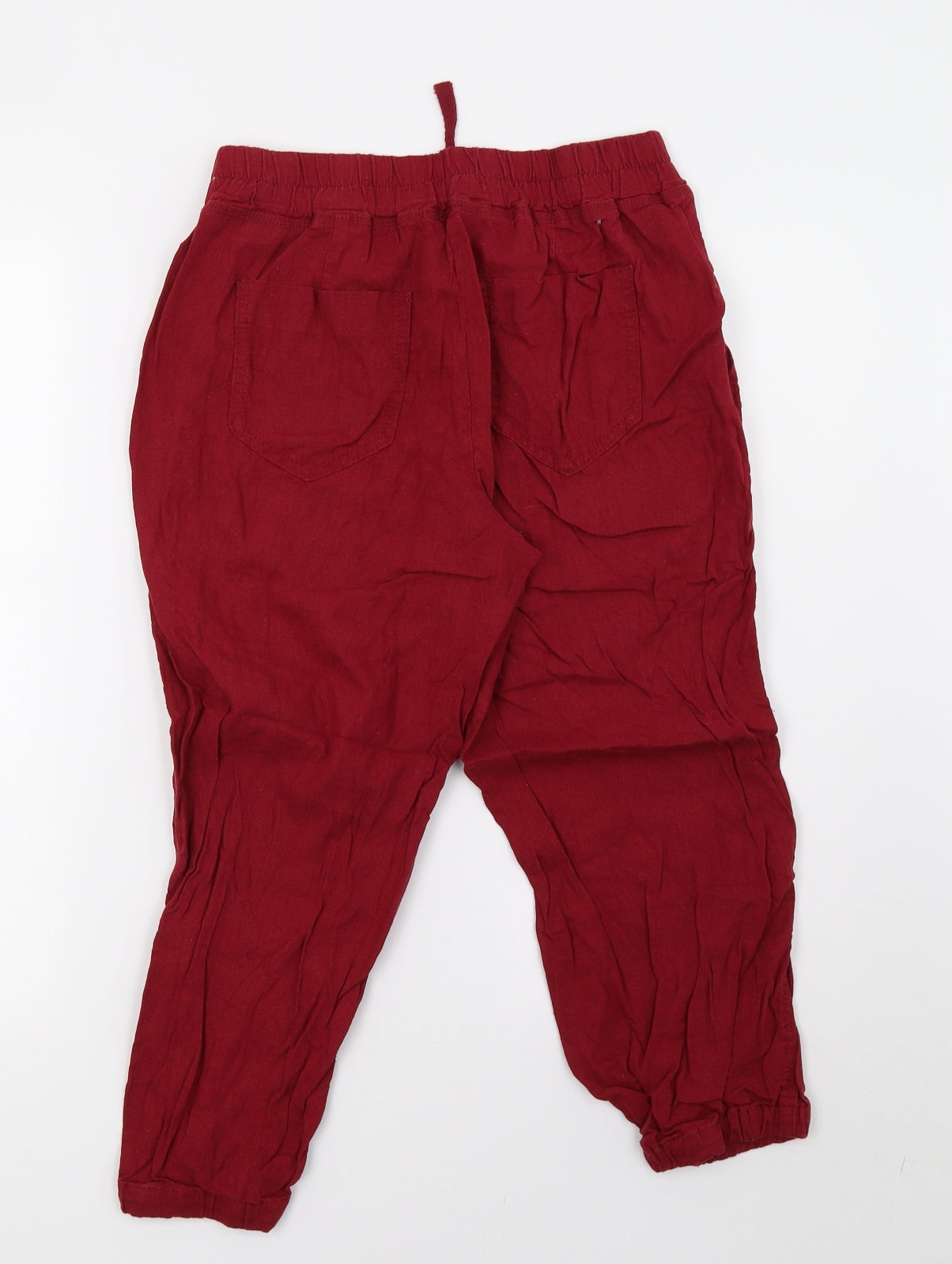 George Womens Red   Cropped Trousers Size 12 L23 in