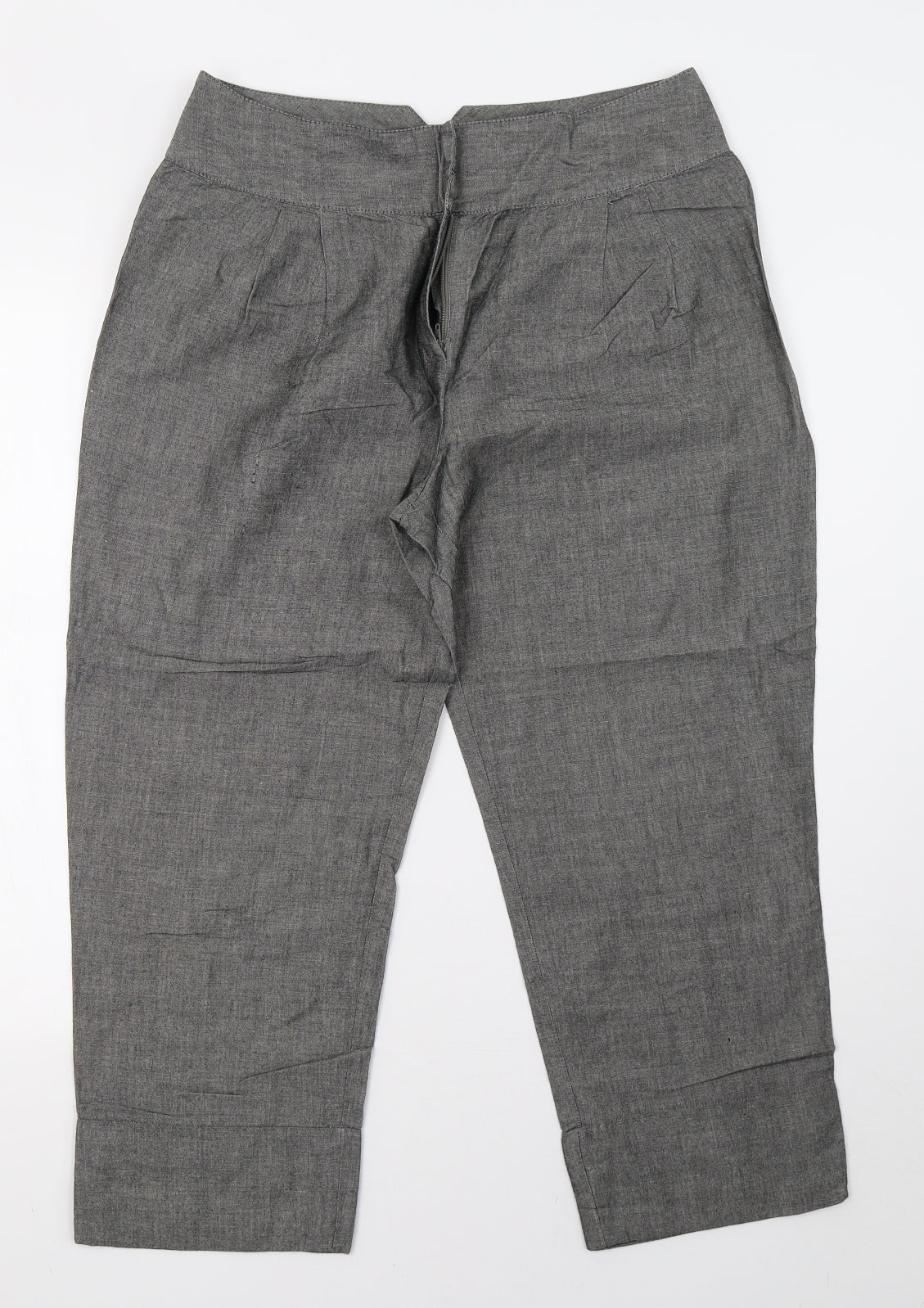 Marks and Spencer Womens Grey   Cropped Trousers Size 12 L27 in