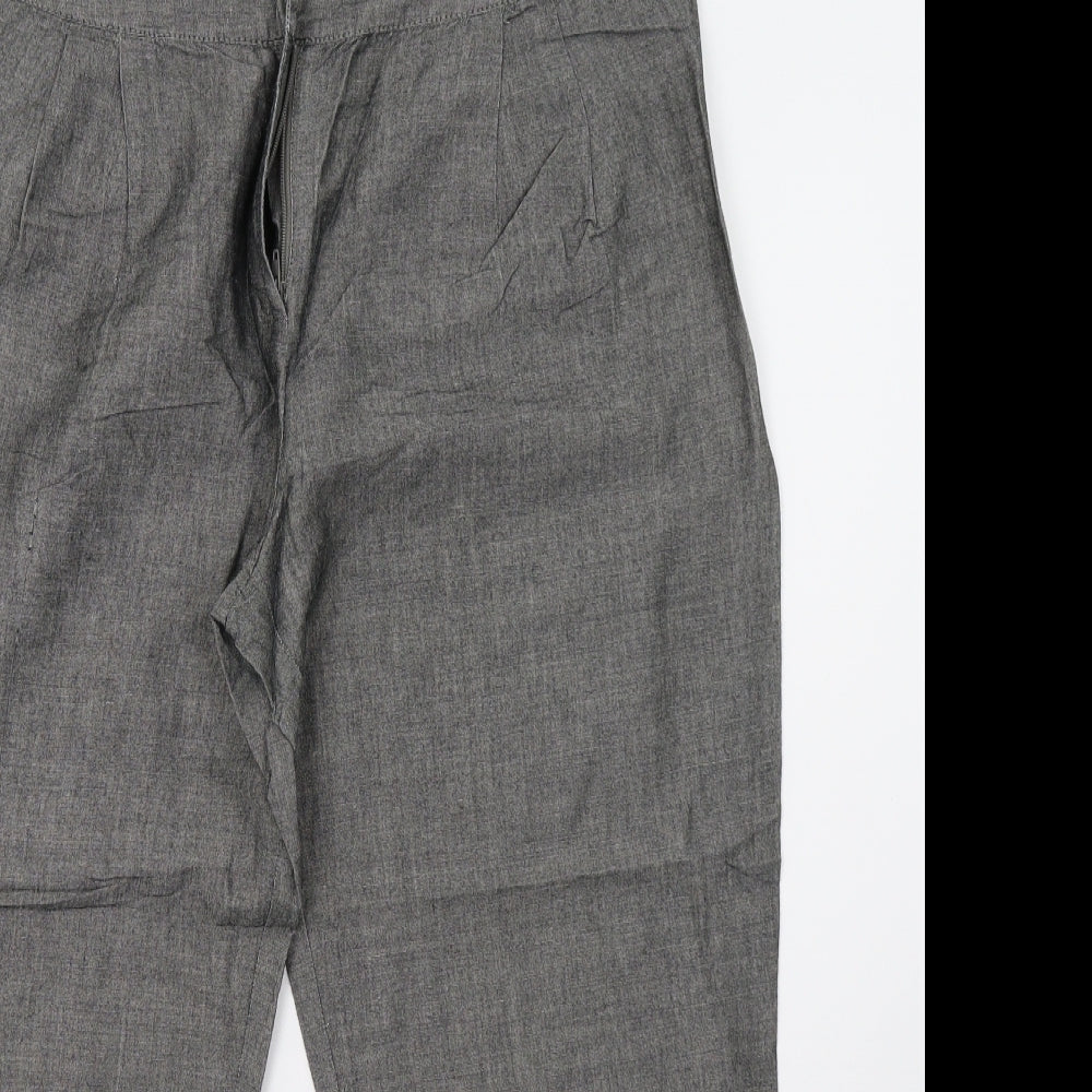 Marks and Spencer Womens Grey   Cropped Trousers Size 12 L27 in