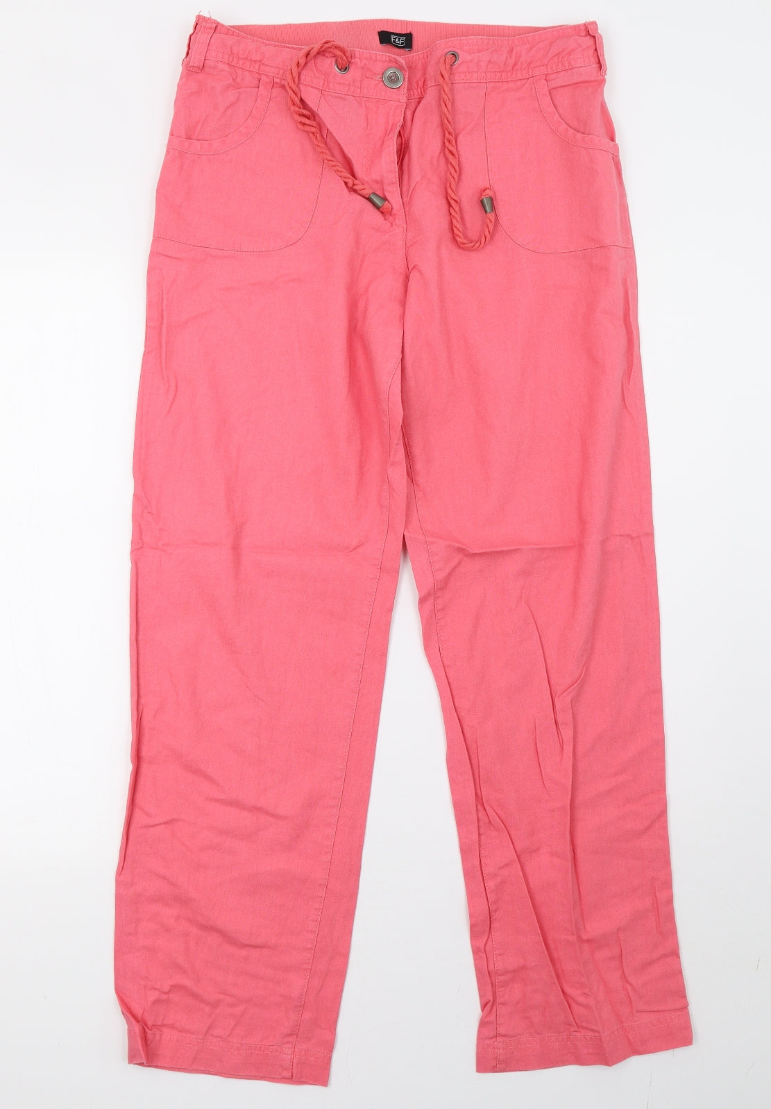 F&F Womens Pink   Trousers  Size 12 L30 in