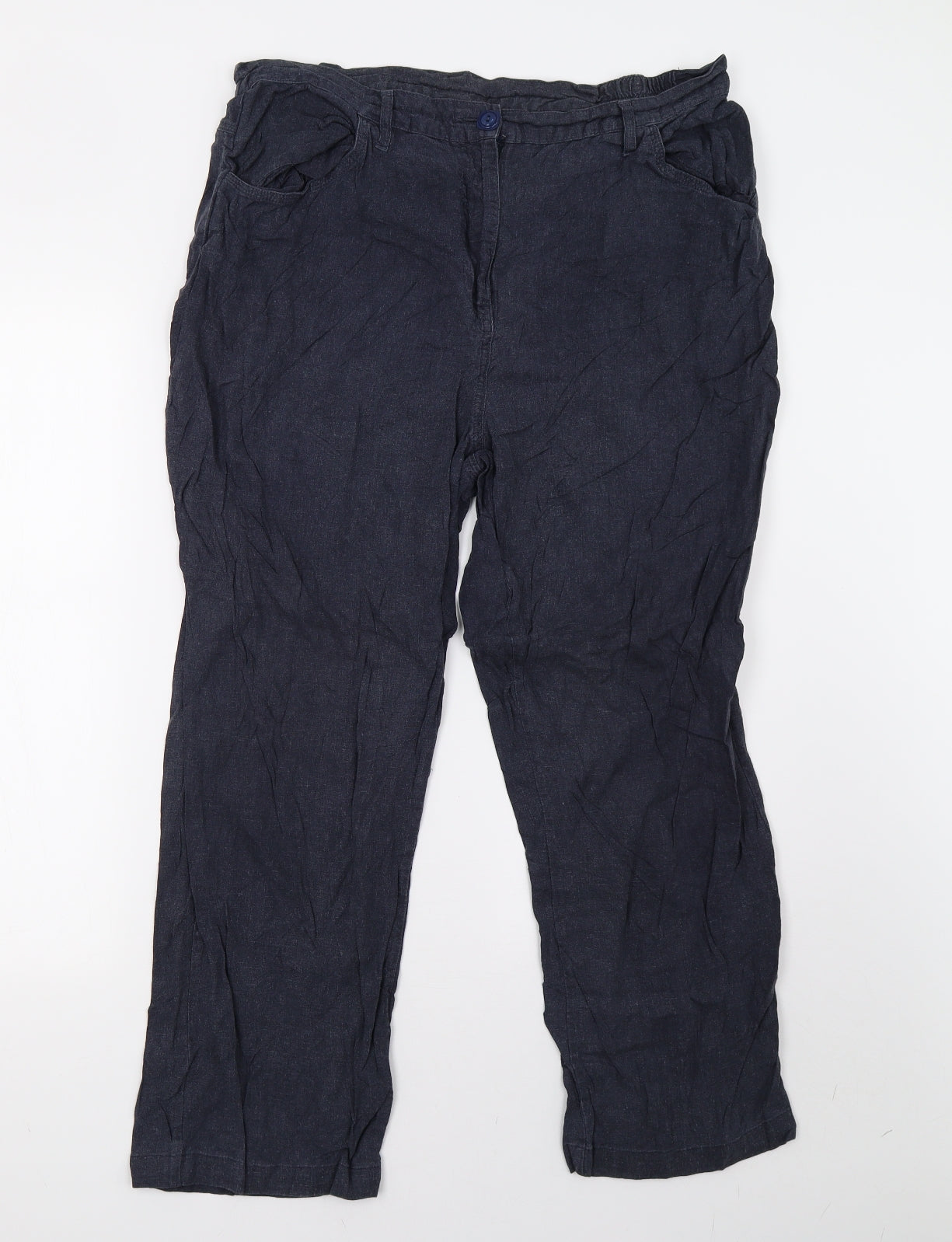 Matalan Womens Blue   Trousers  Size 16 L28 in